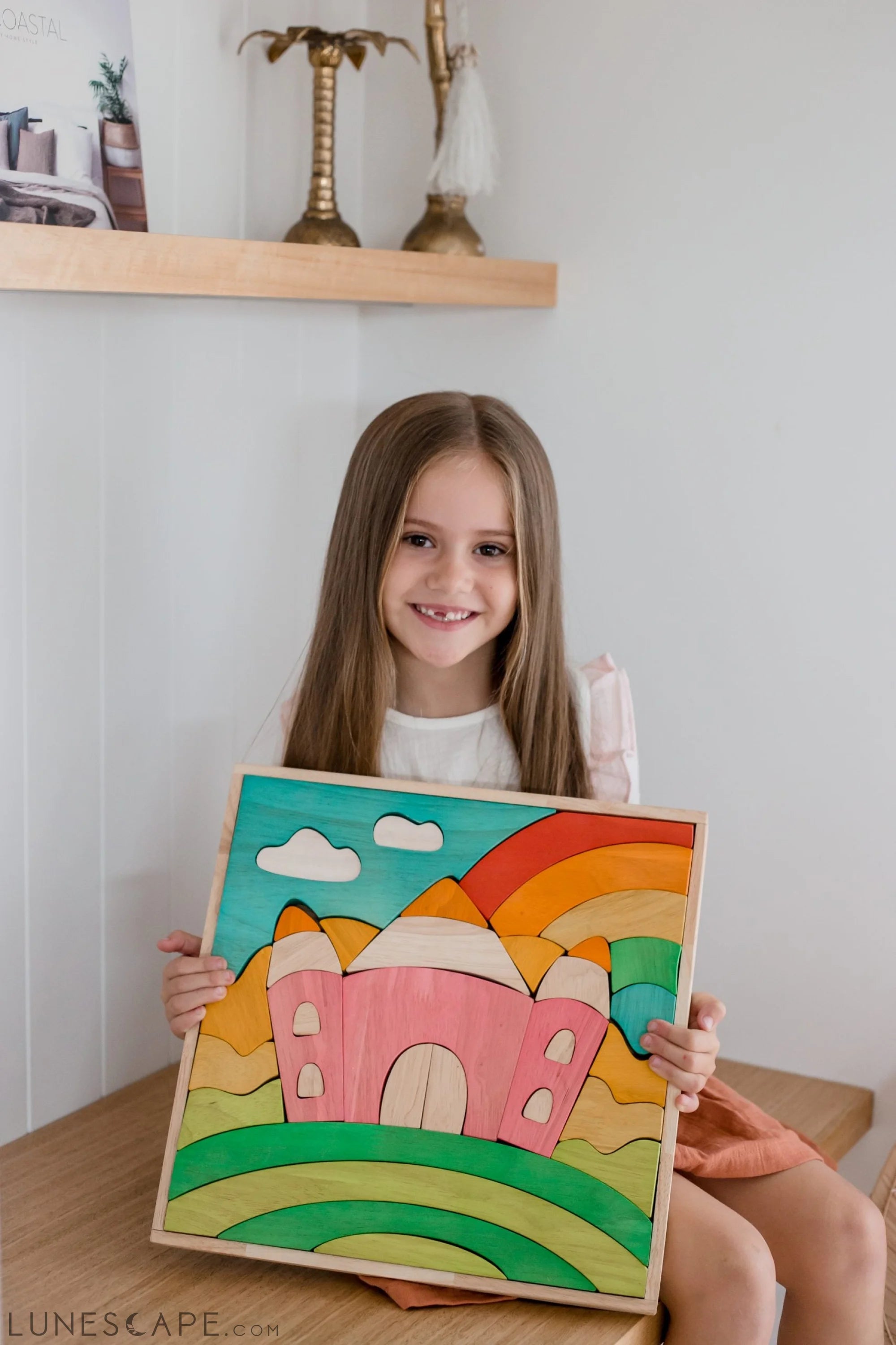 QToys Australia Fairy castle puzzle and play set LUNESCAPE