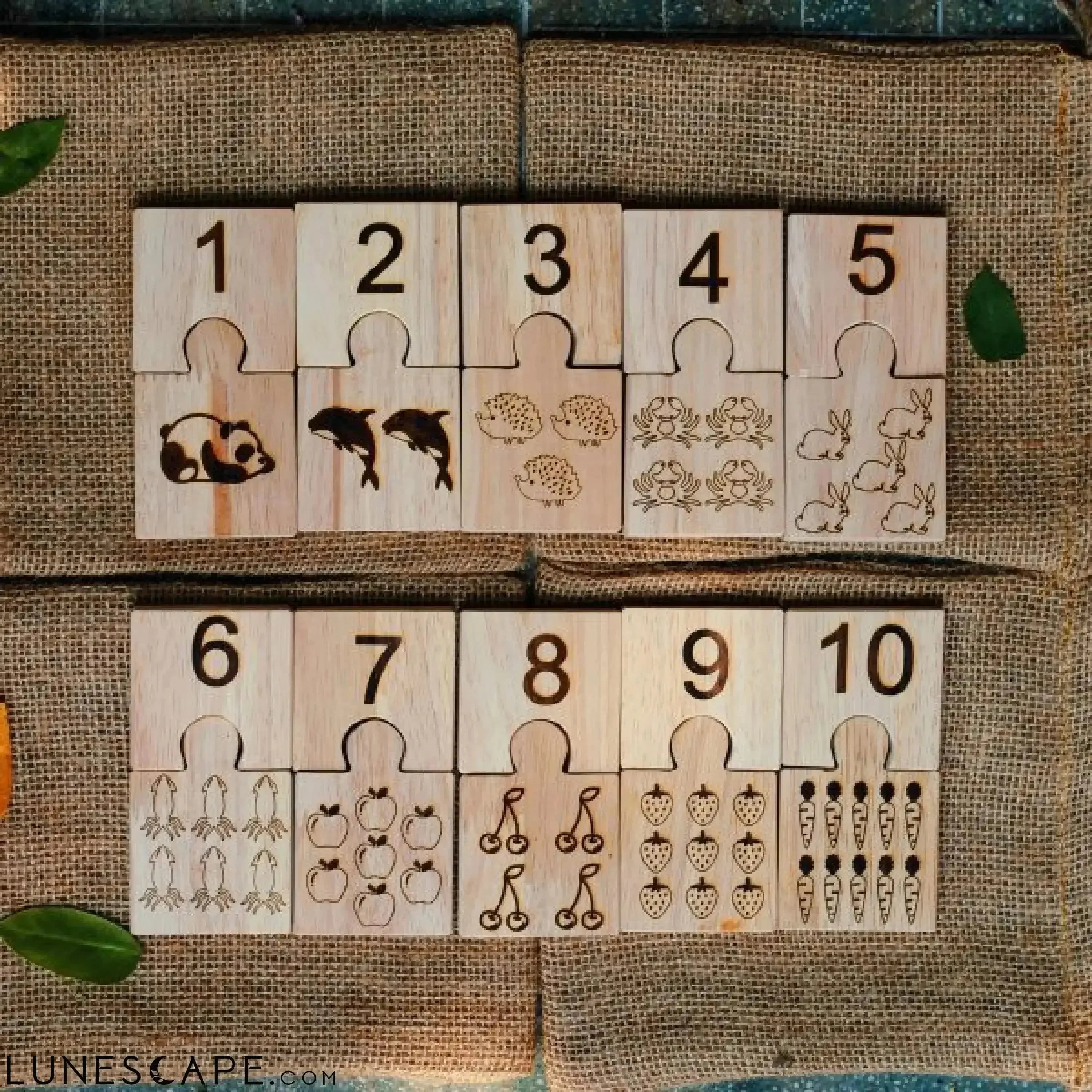 QToys Australia Number Jigsaw LUNESCAPE