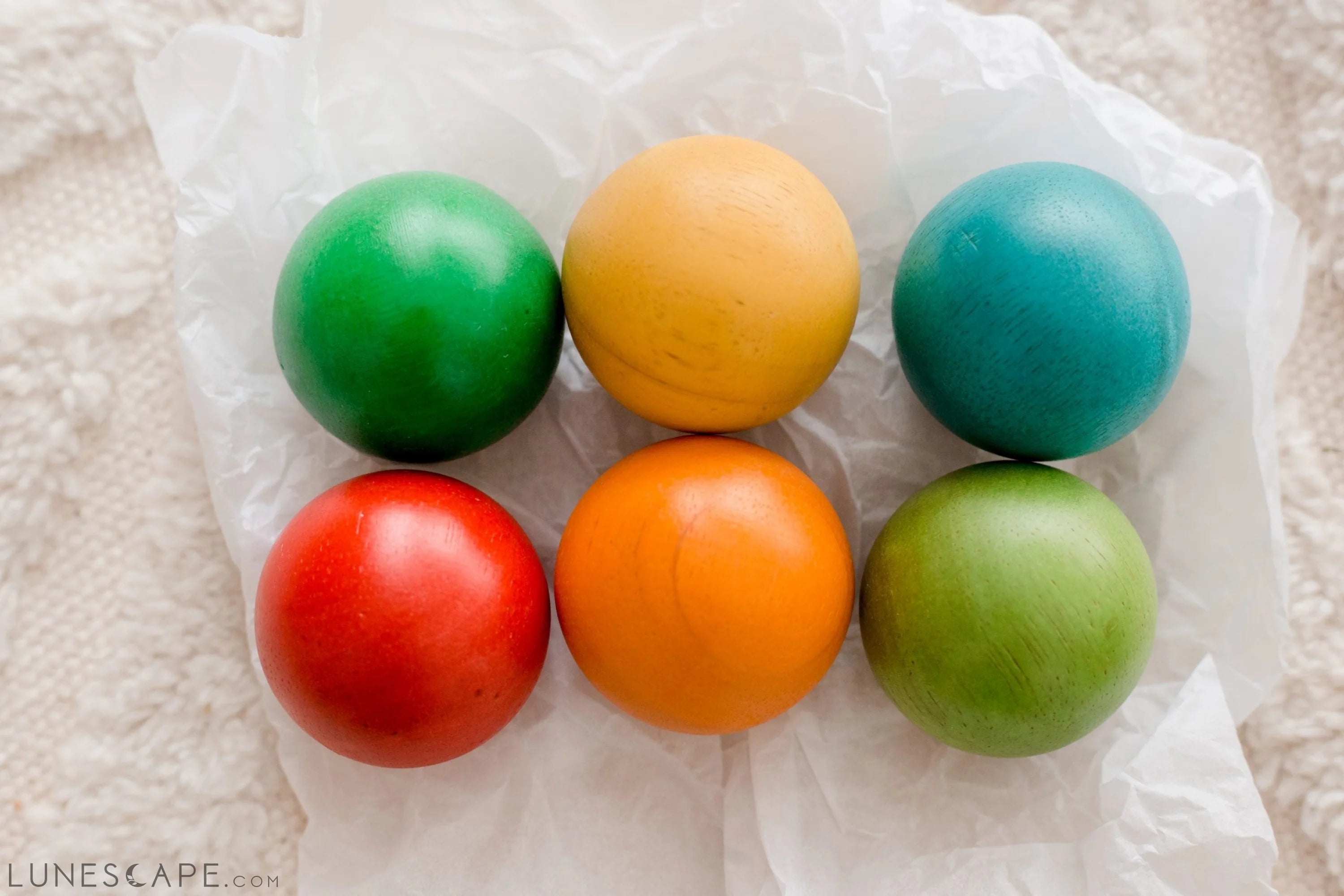 QToys Australia (USA) 48mm wooden balls set of 6 LUNESCAPE