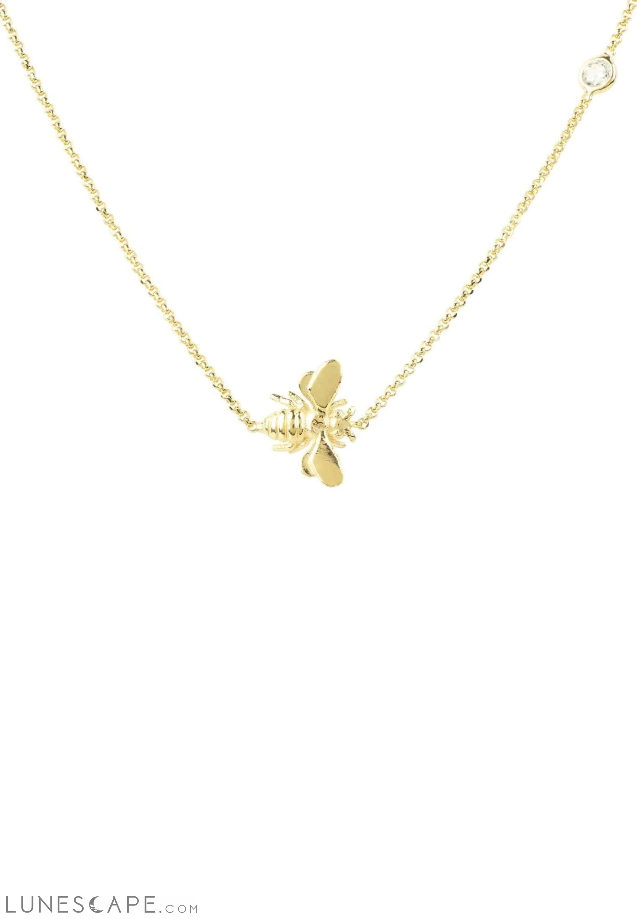 Queen Bee Necklace Gold LUNESCAPE