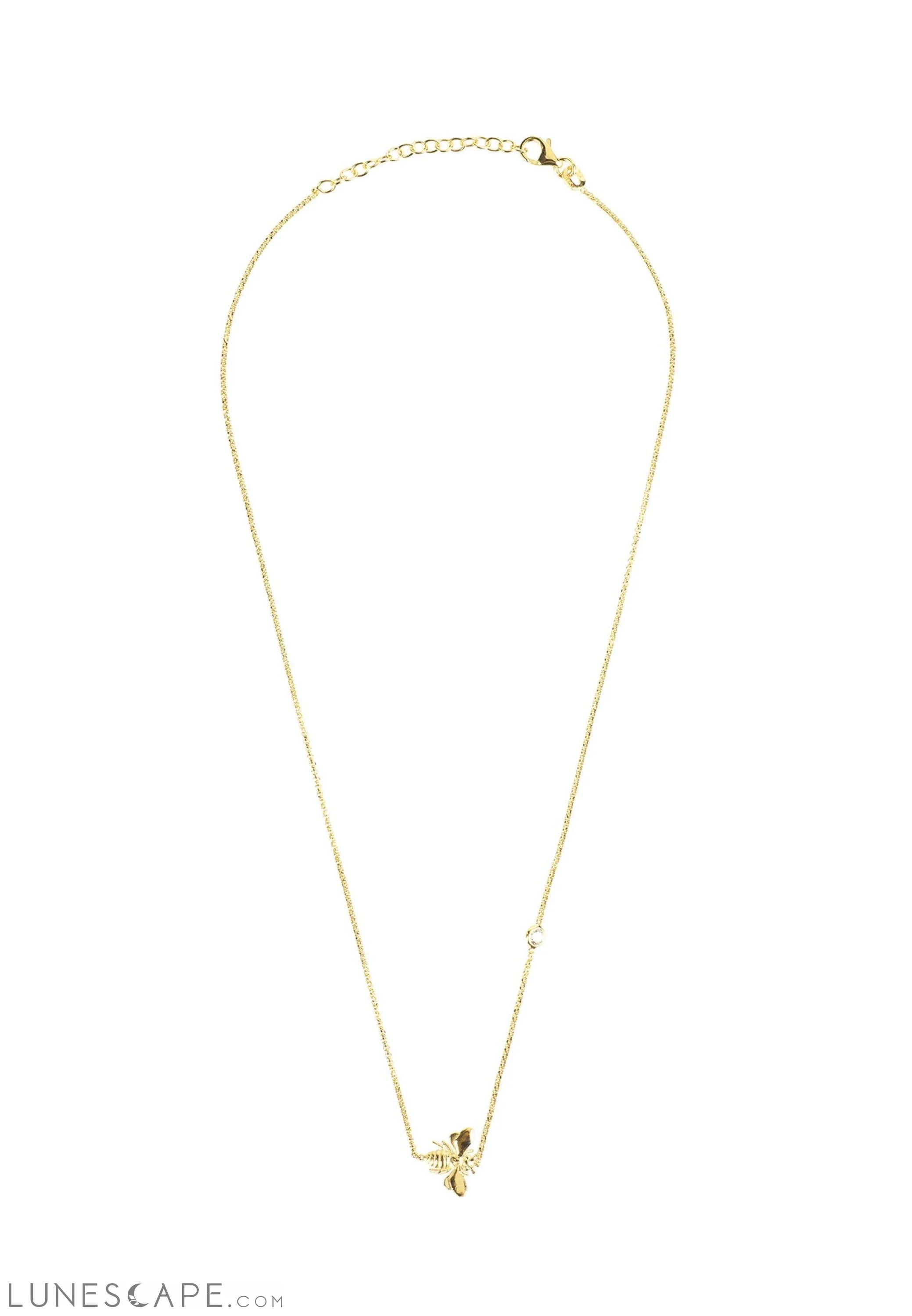 Queen Bee Necklace Gold LUNESCAPE
