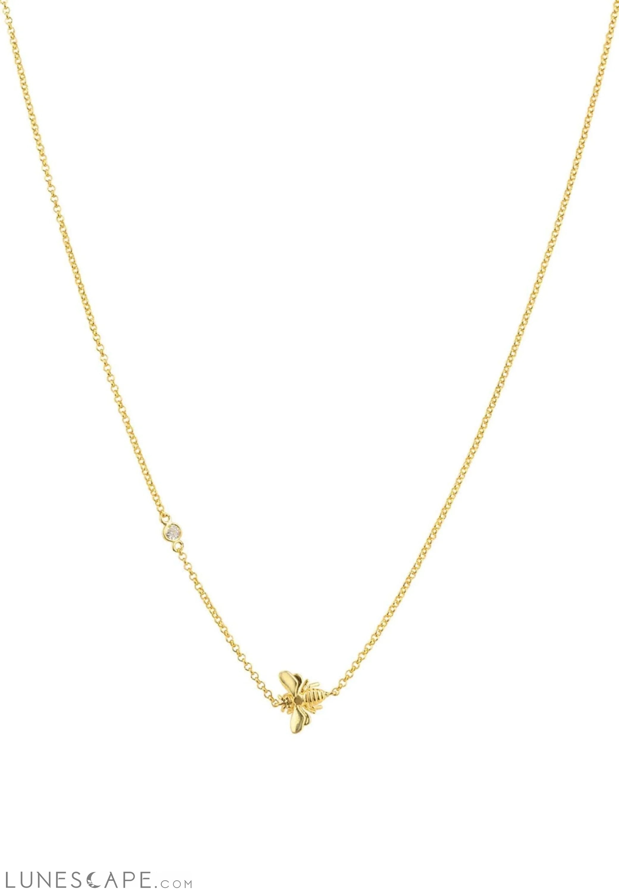 Queen Bee Necklace Gold LUNESCAPE