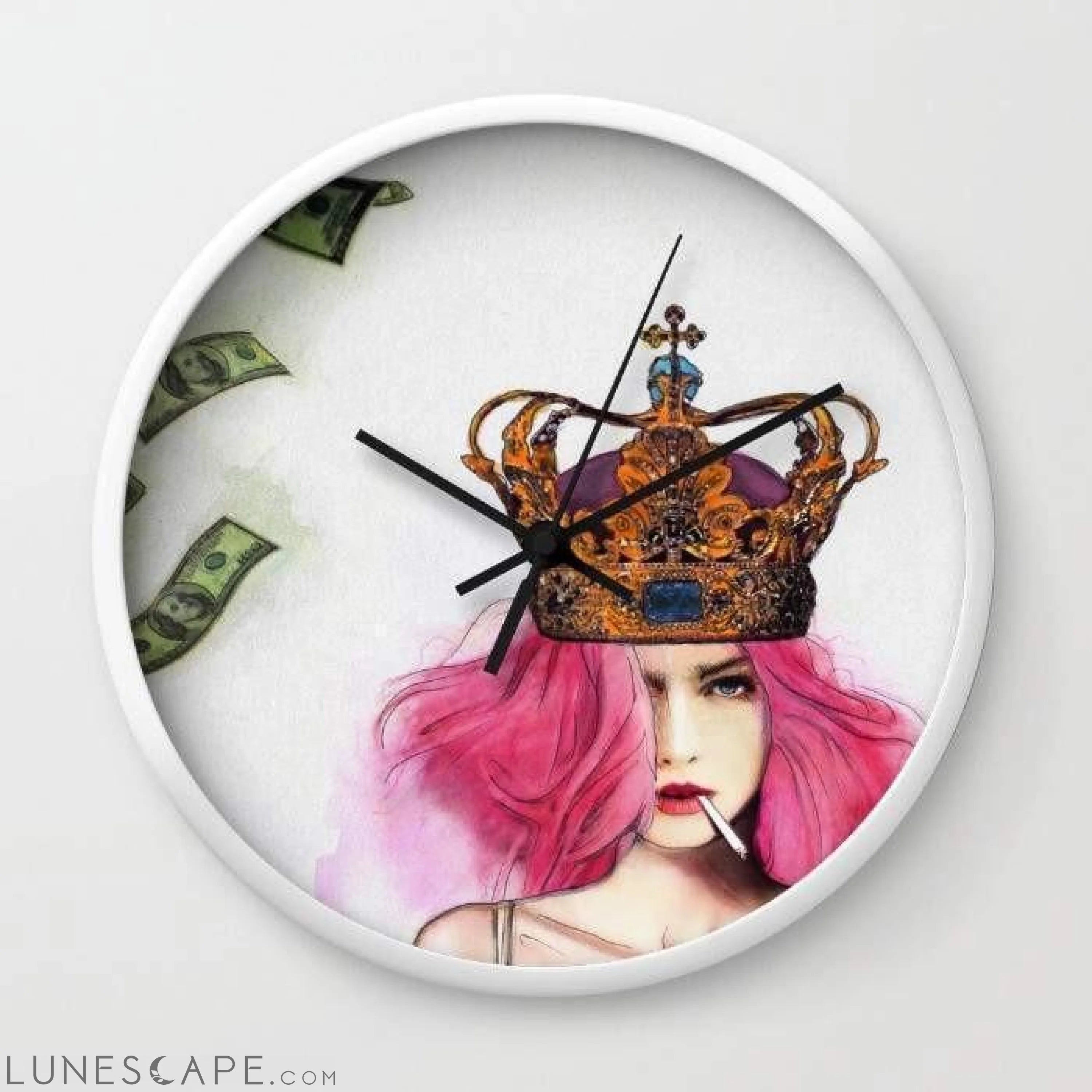Queen Bitch Wall Clock LUNESCAPE