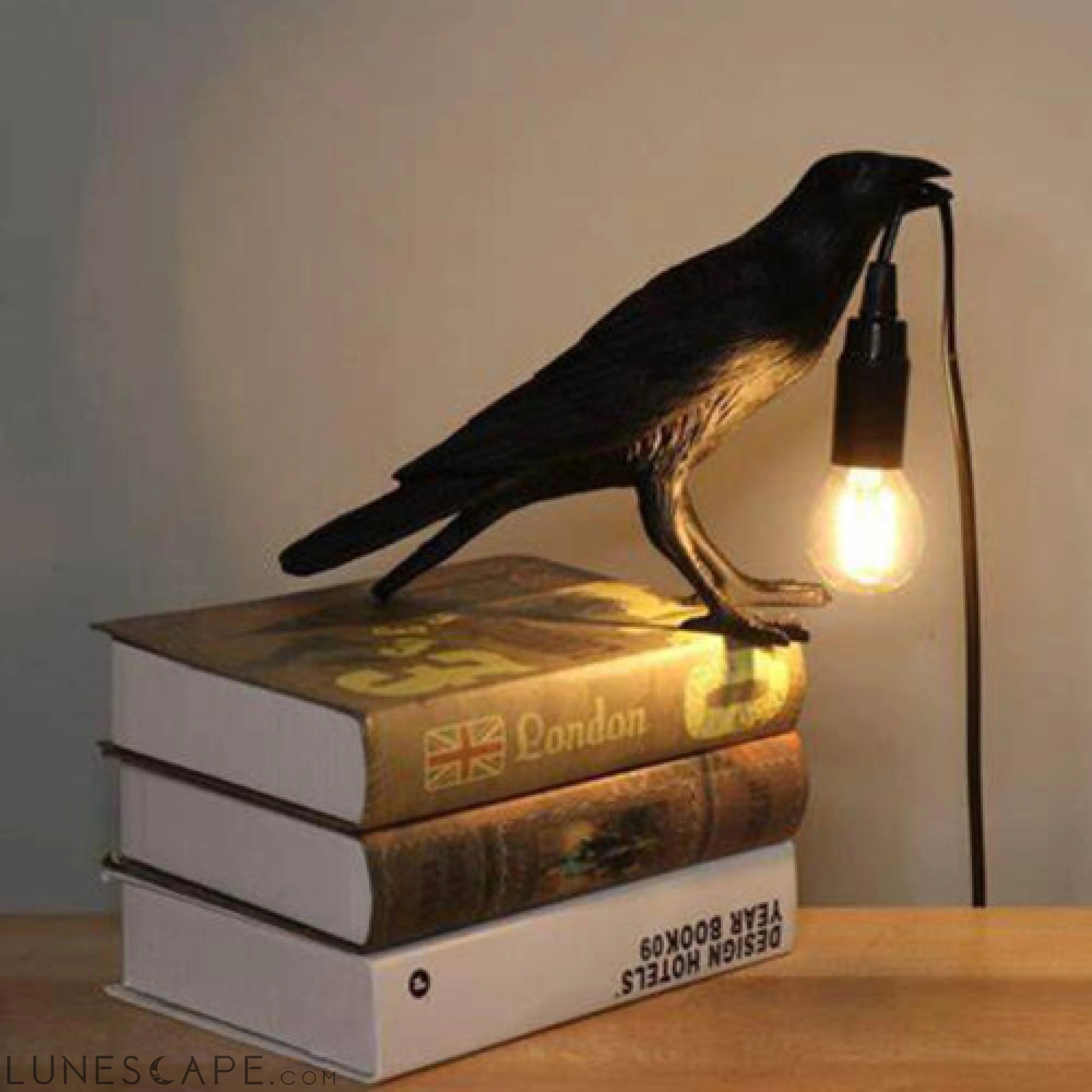 Raven Desk Lamp Halloween Decoration Crow Light for Halloween Decor LUNESCAPE
