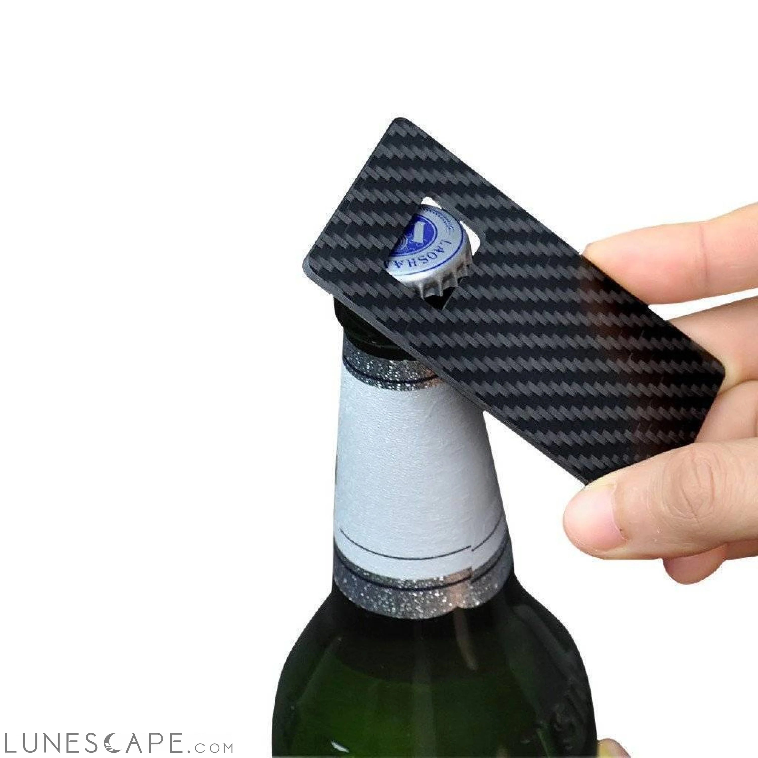 Real Carbon Fiber Credit Card Size Bottle Opener LUNESCAPE