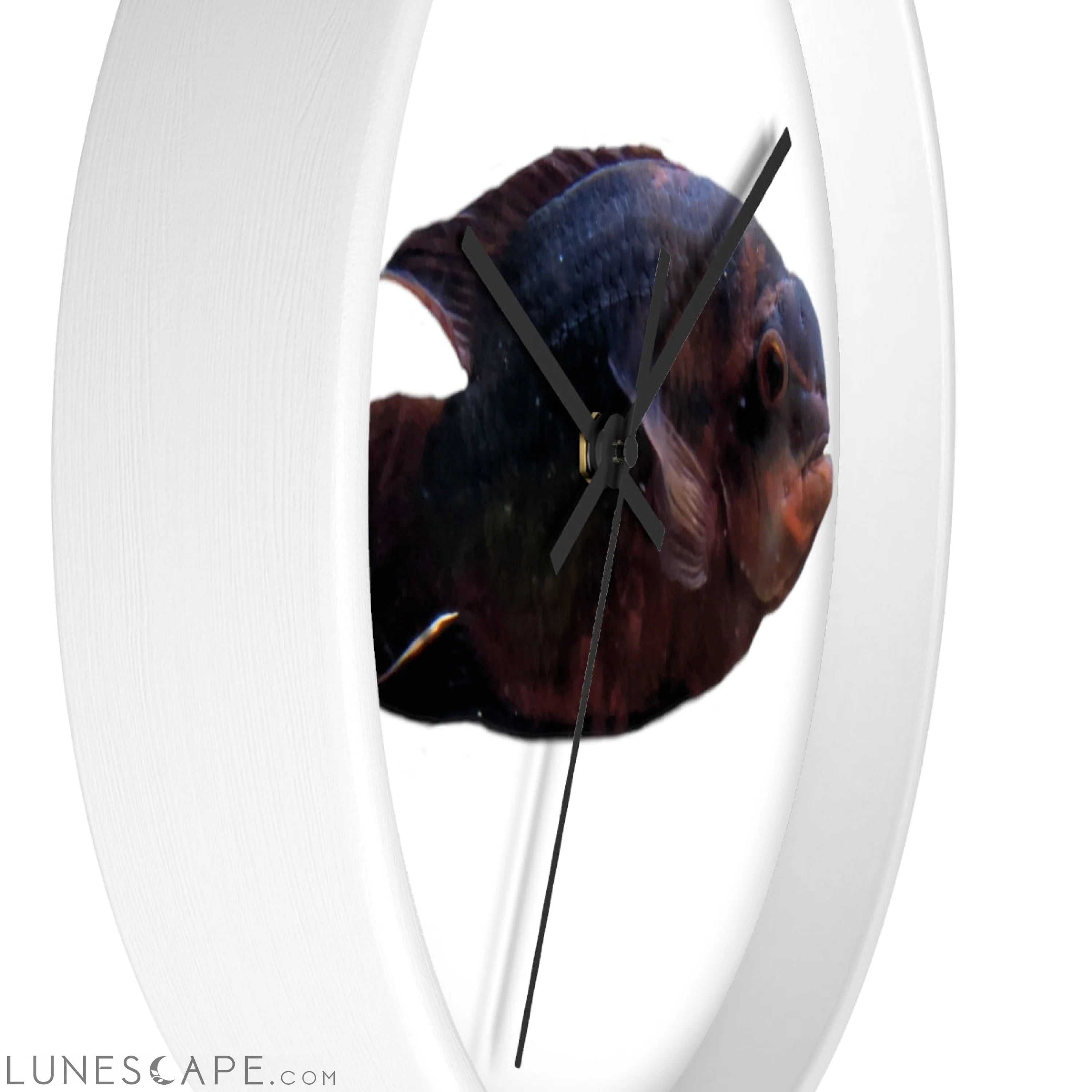Red Black Fish Wall clock LUNESCAPE