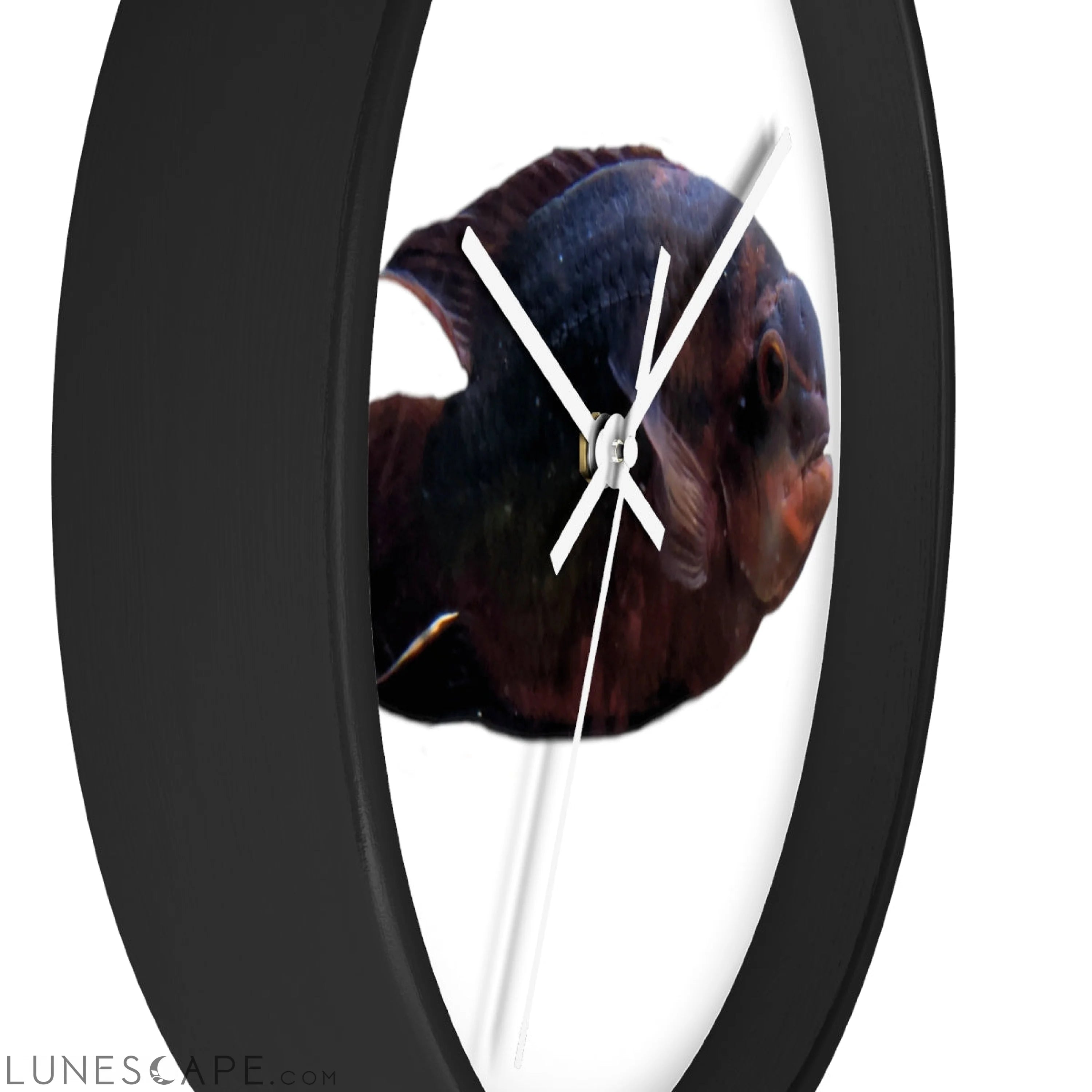 Red Black Fish Wall clock LUNESCAPE