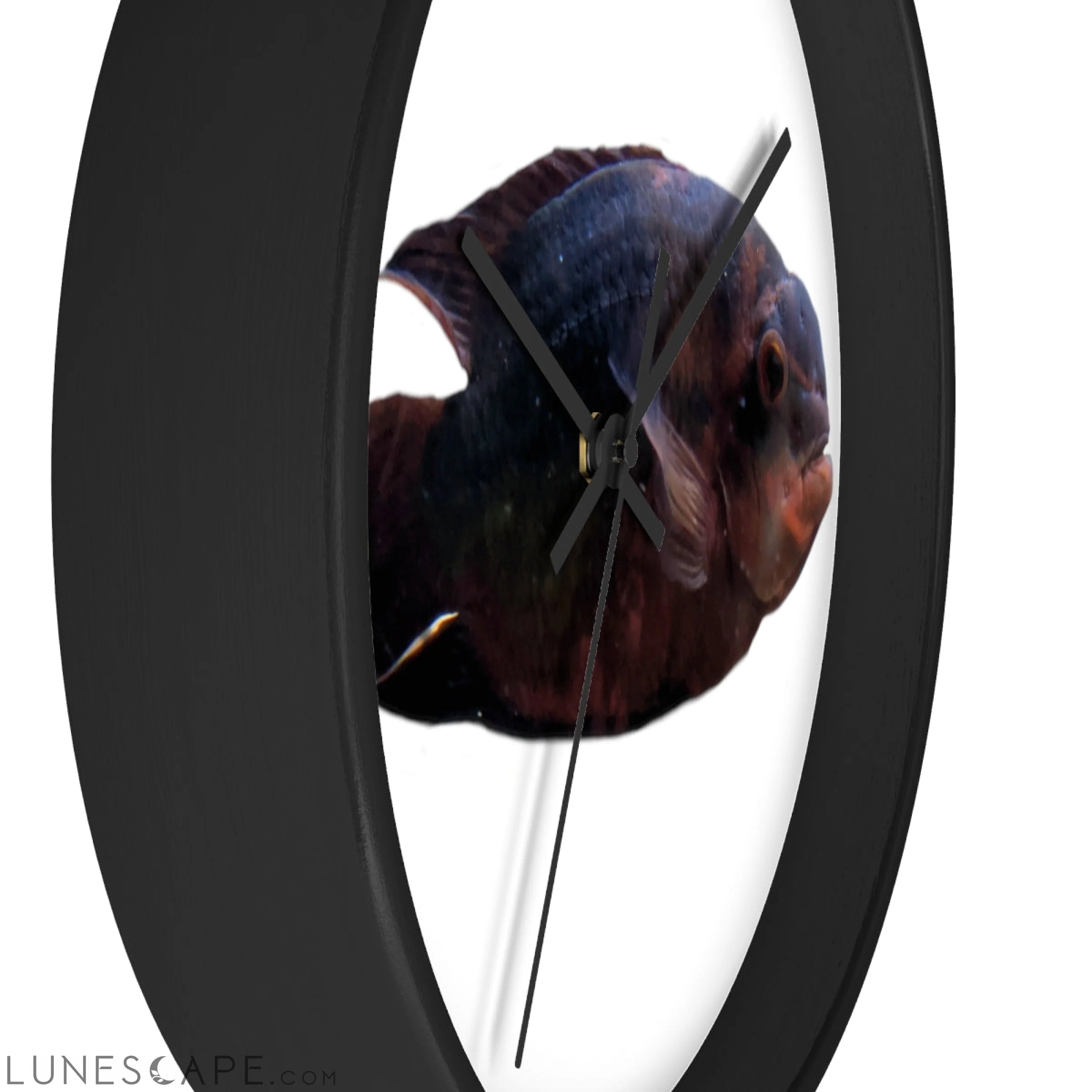 Red Black Fish Wall clock LUNESCAPE