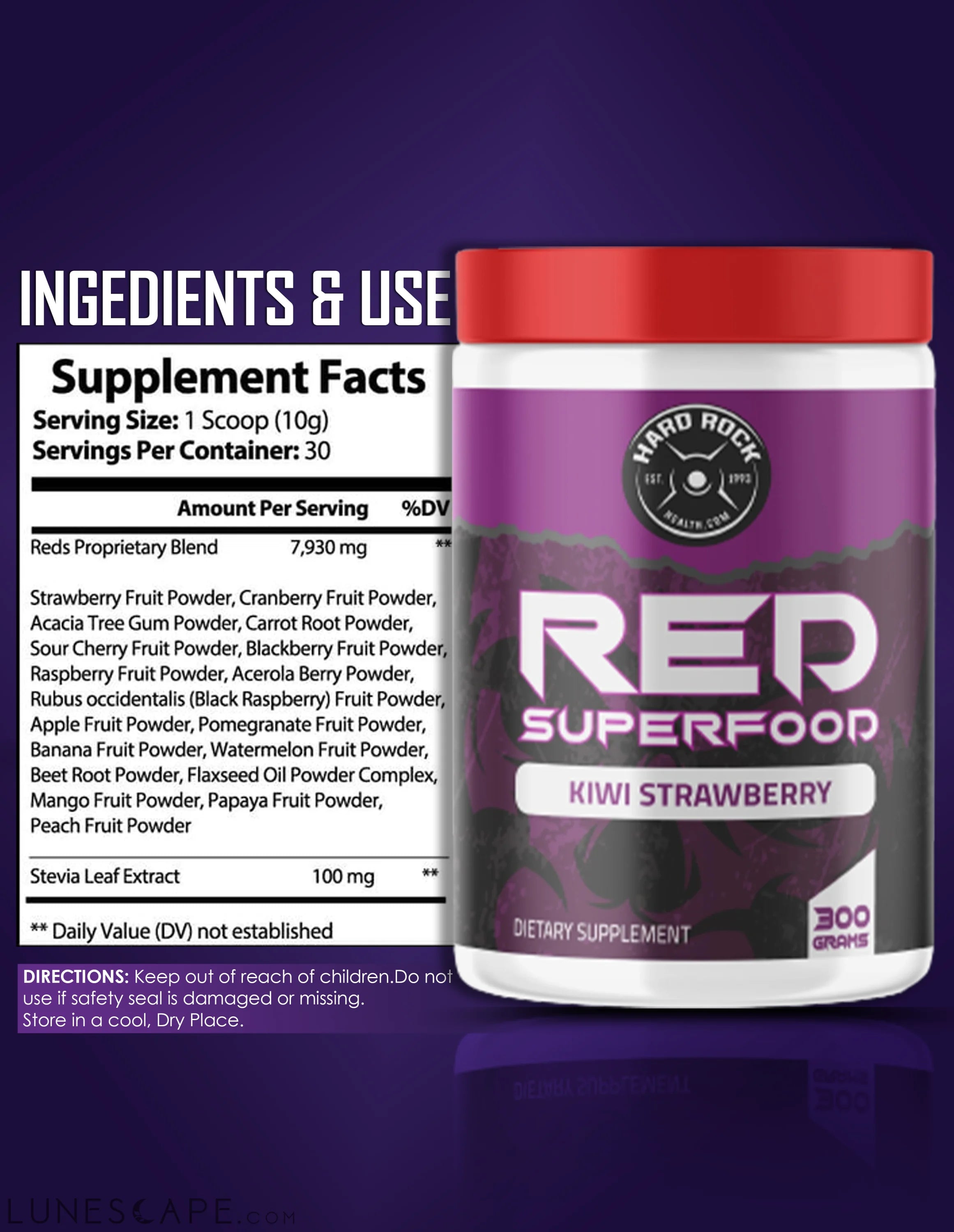 Red Superfood Kiwi Strawberry LUNESCAPE