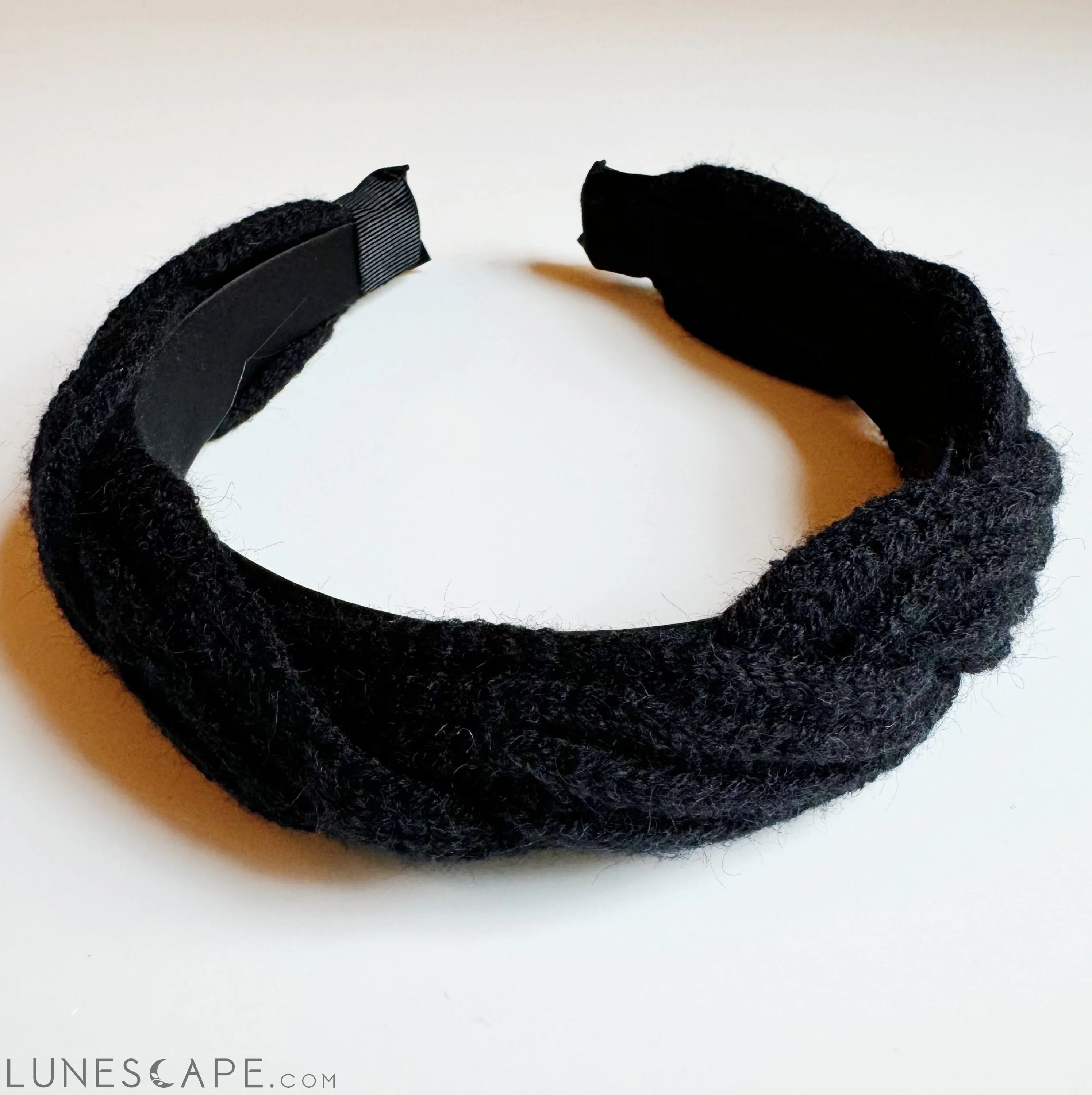 Retro Yarn Knit Braided Headband LUNESCAPE