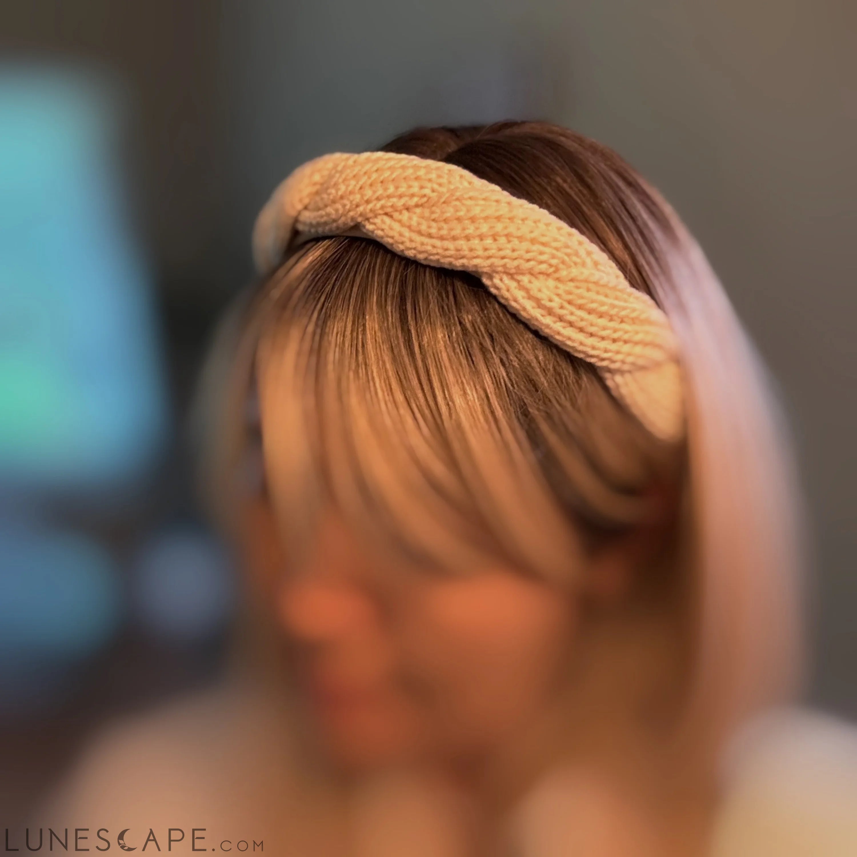 Retro Yarn Knit Braided Headband LUNESCAPE