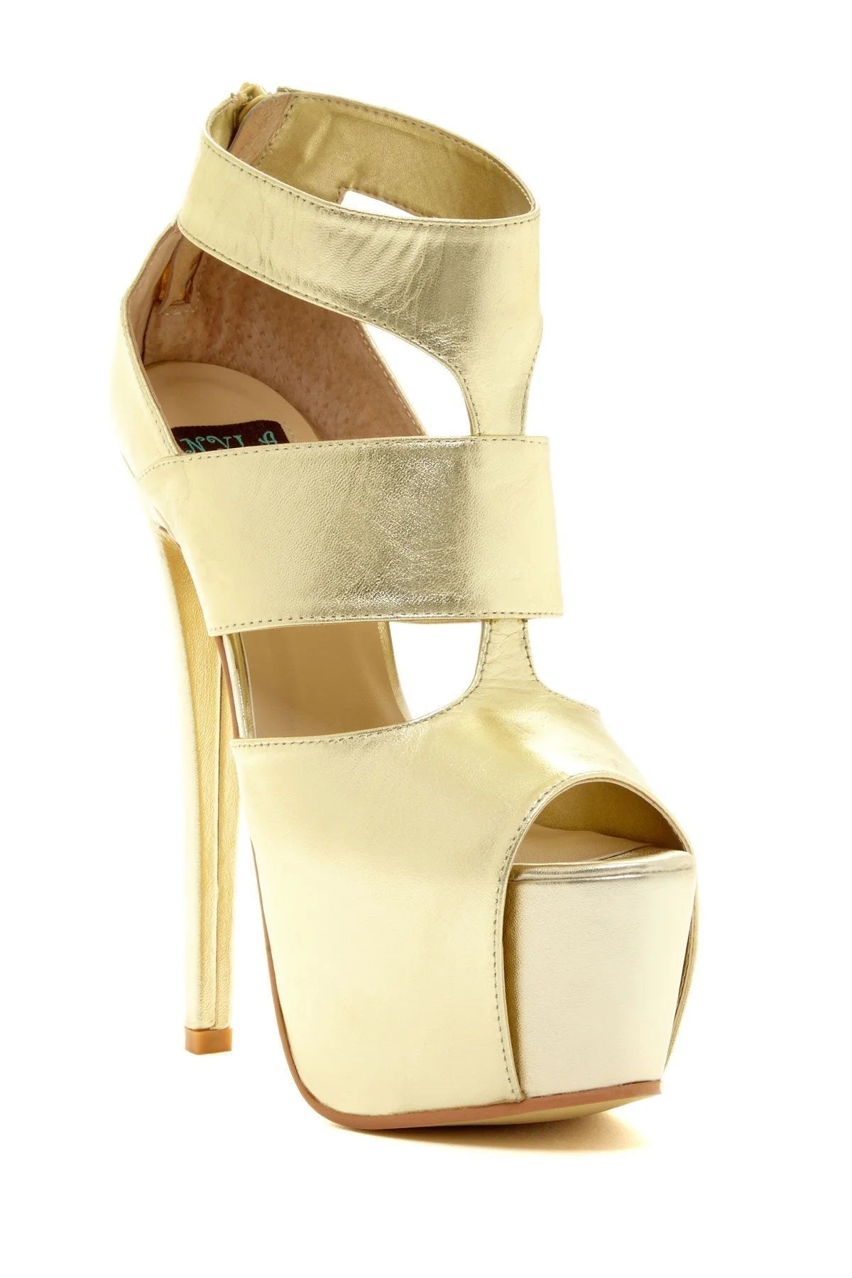 REXIE Platform Caged Open-Toe High Heeled Stiletto Sandals LUNESCAPE