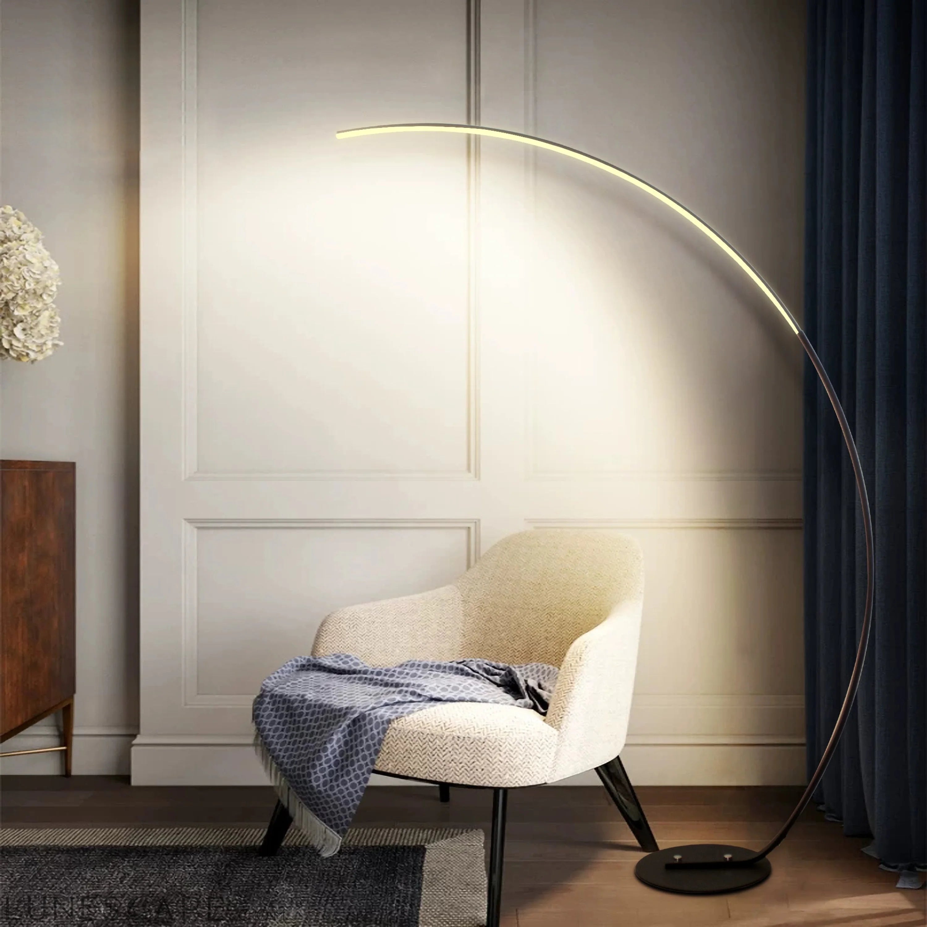 RGBW Modern Curve Floor Lamp | New Version LUNESCAPE