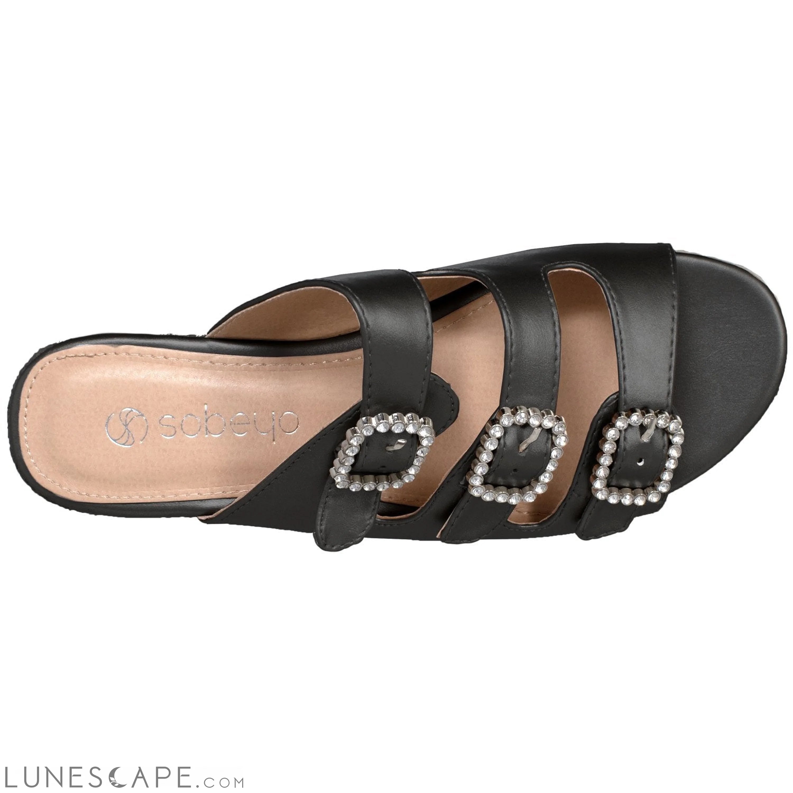 Rhinestone Platform Espadrille Wedge Sandal LUNESCAPE