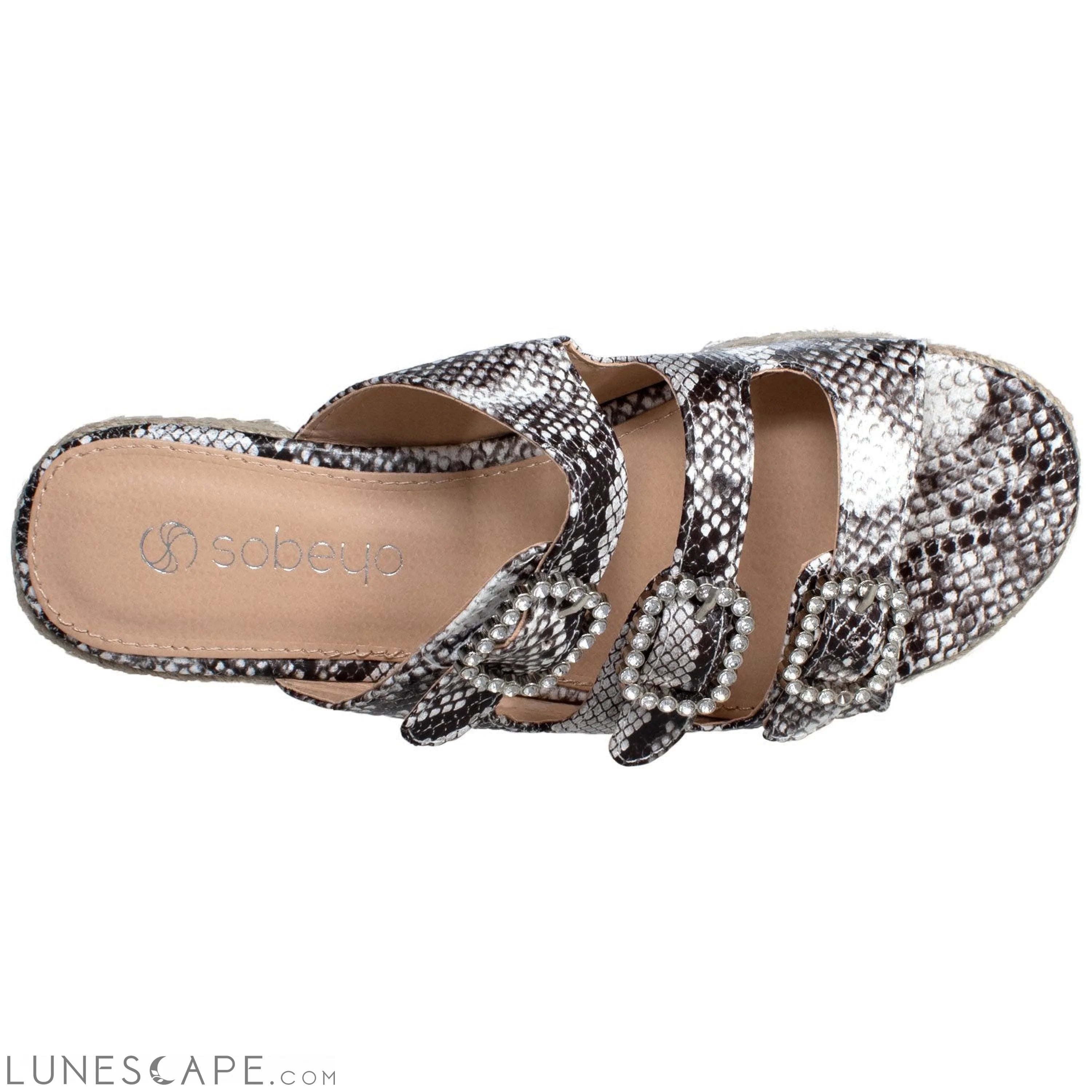 Rhinestone Platform Espadrille Wedge Sandal LUNESCAPE