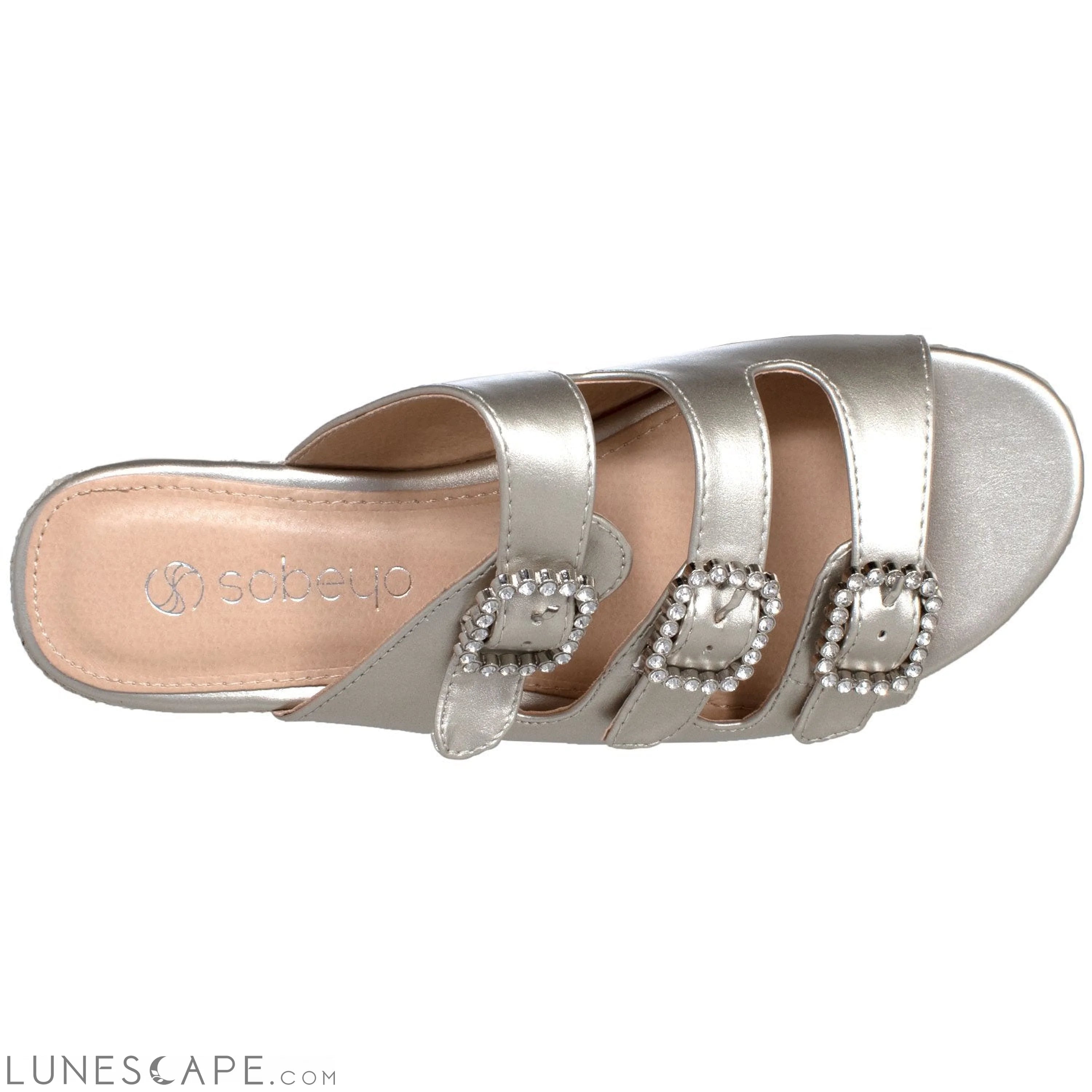 Rhinestone Platform Espadrille Wedge Sandal LUNESCAPE