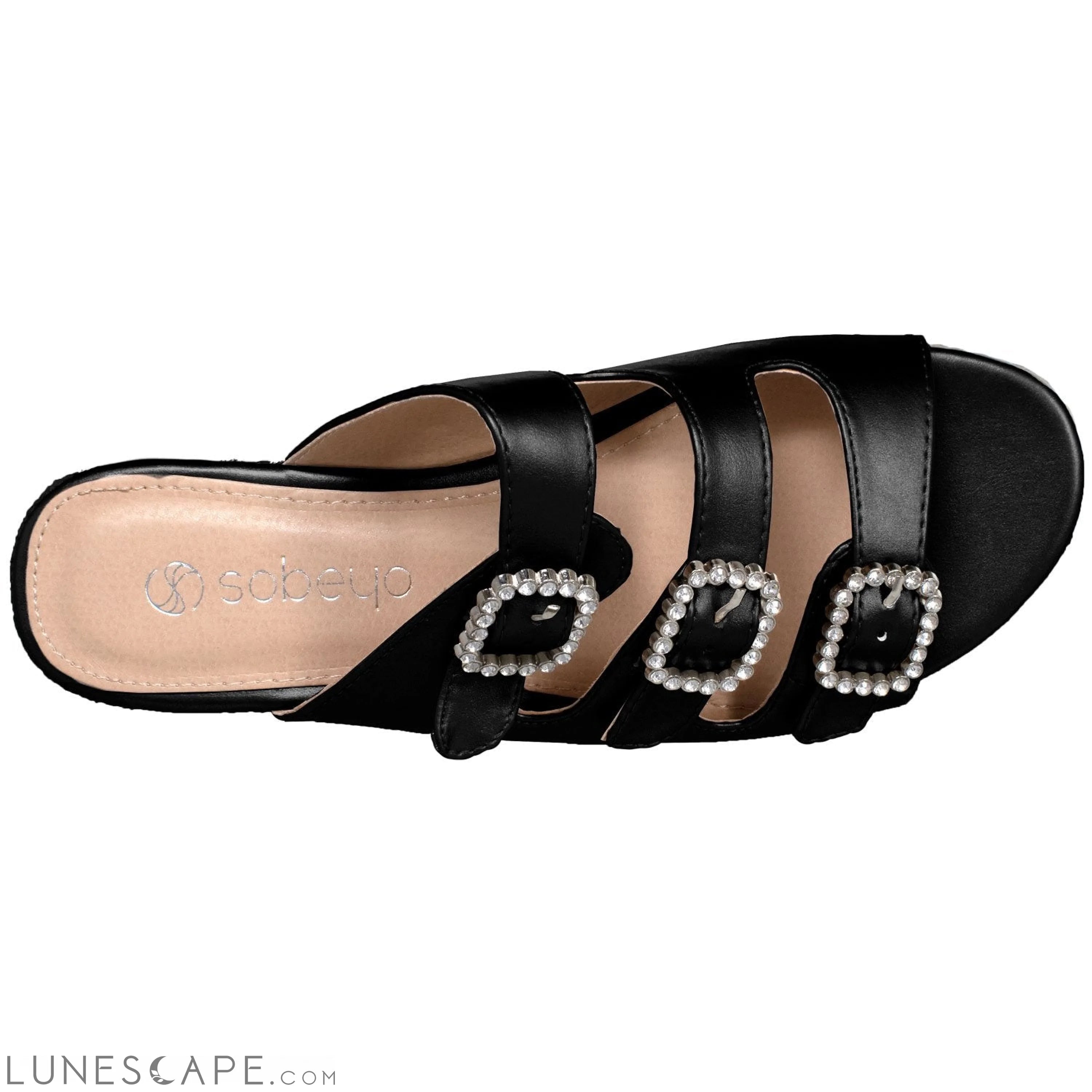 Rhinestone Platform Espadrille Wedge Sandal LUNESCAPE
