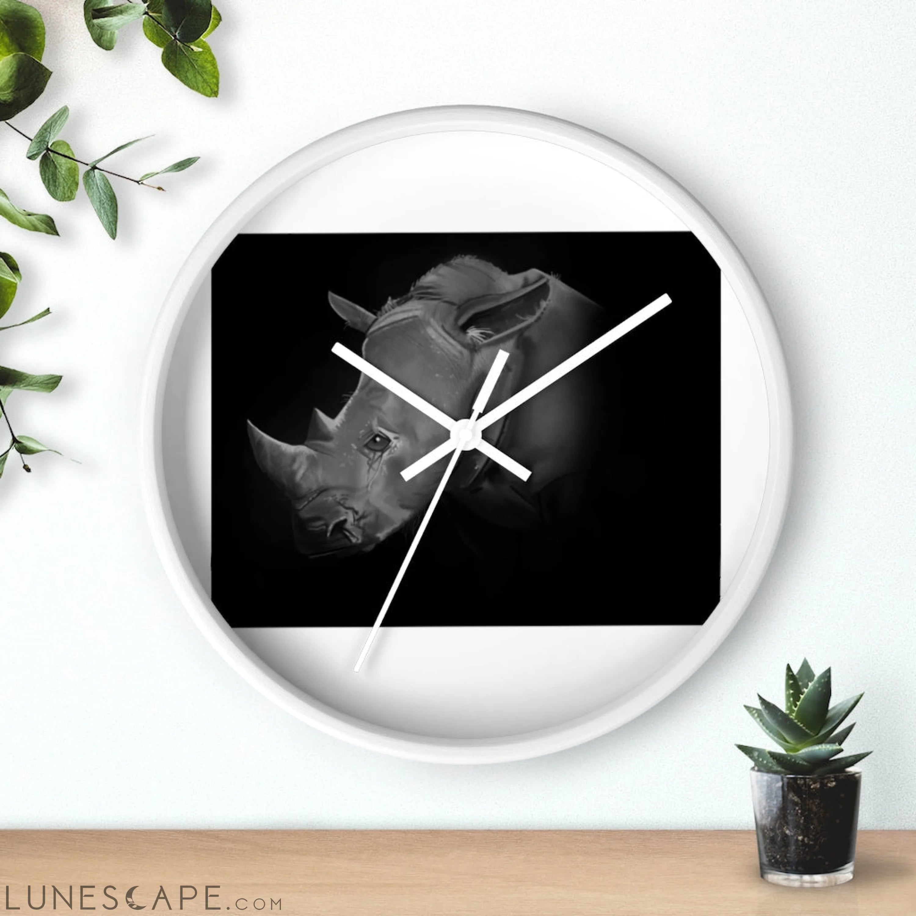 Rhino Wall clock LUNESCAPE