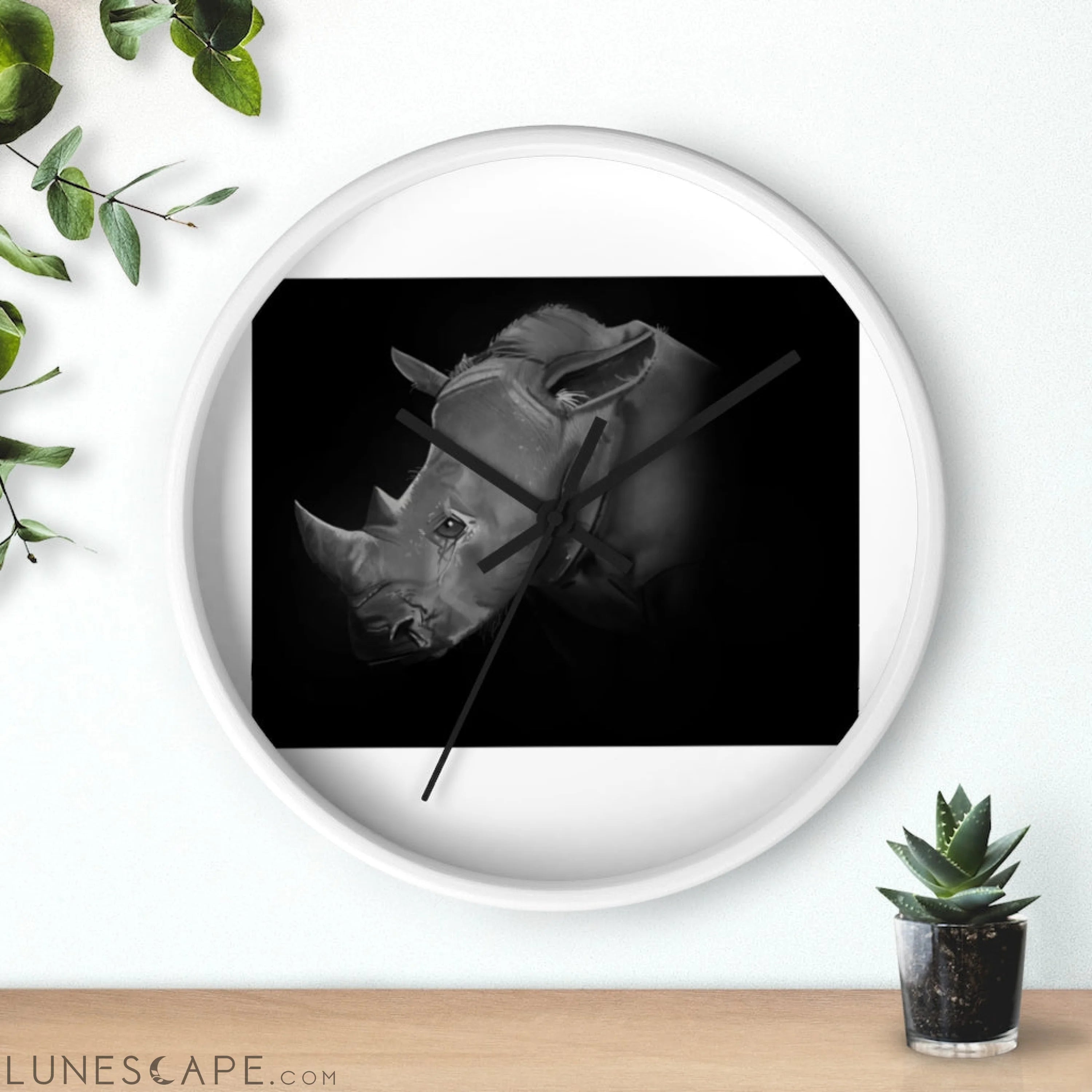 Rhino Wall clock LUNESCAPE