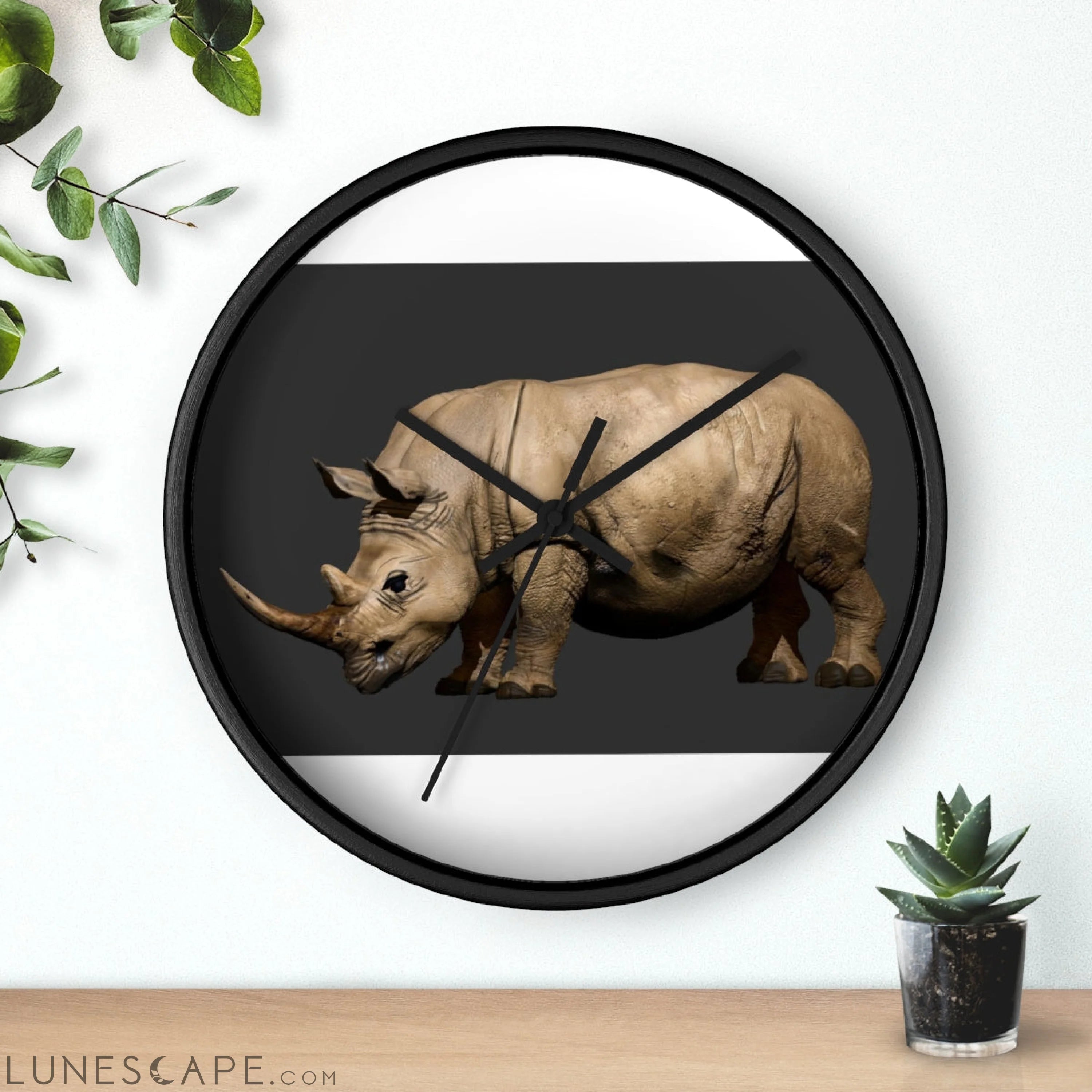 Rhino Wall clock LUNESCAPE