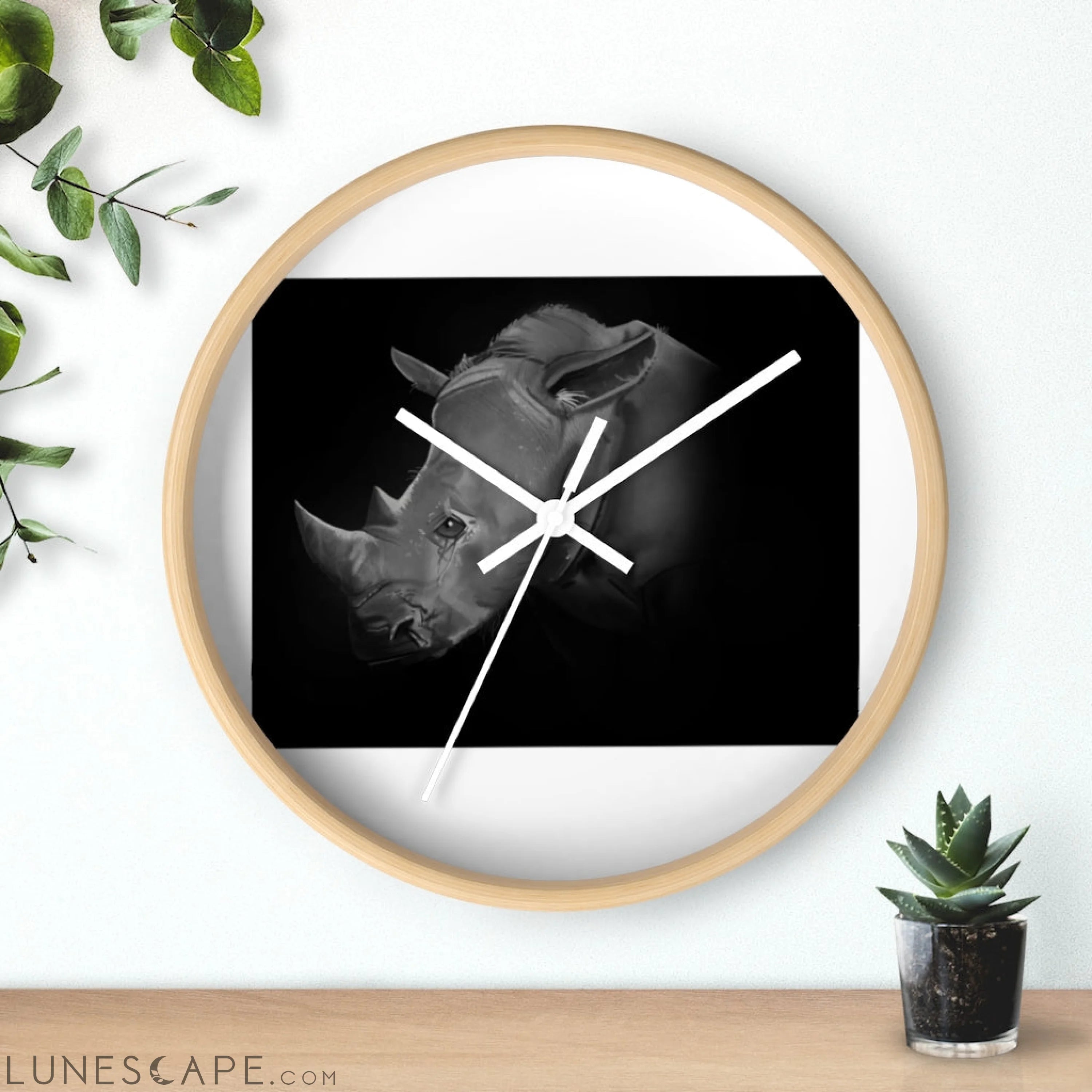 Rhino Wall clock LUNESCAPE