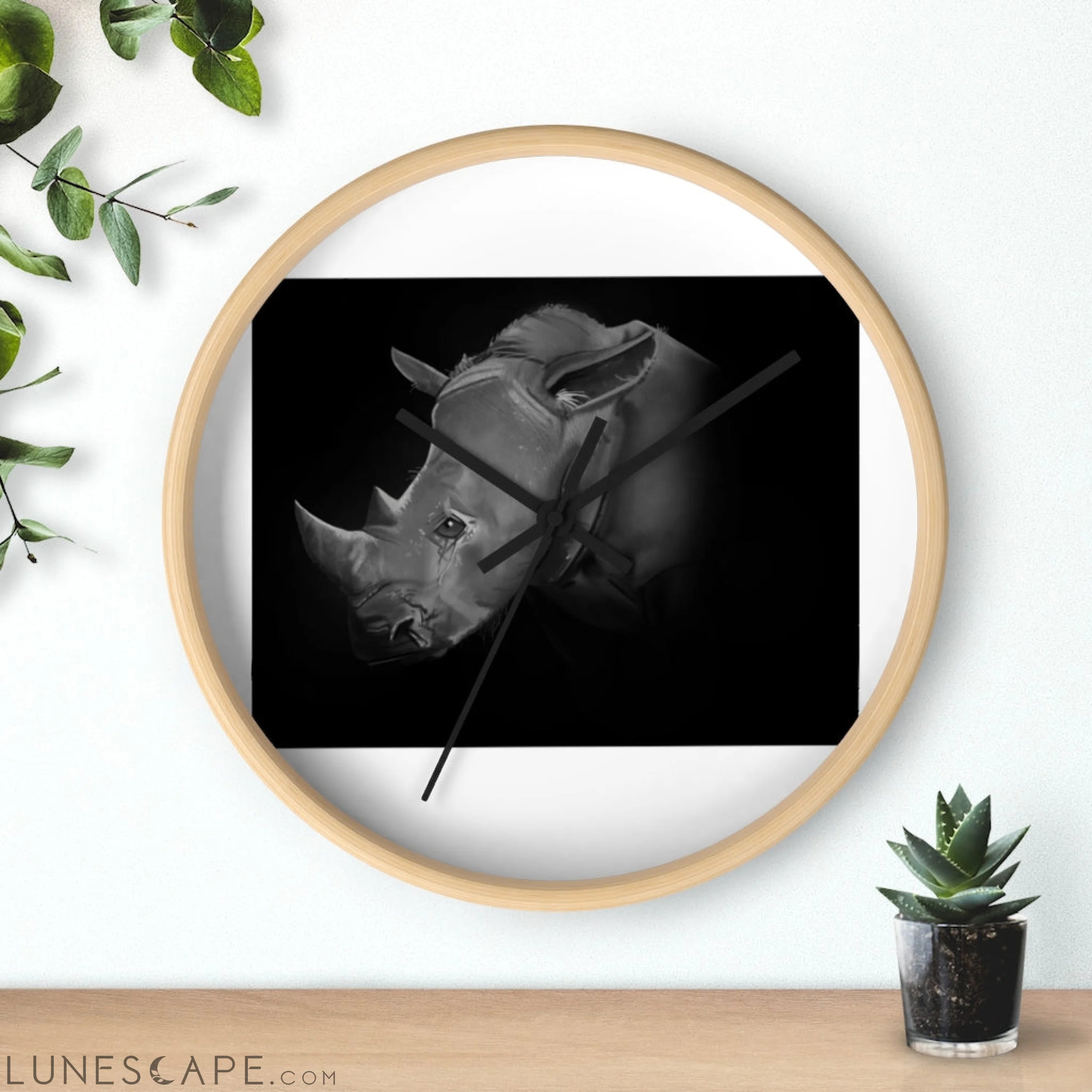 Rhino Wall clock LUNESCAPE