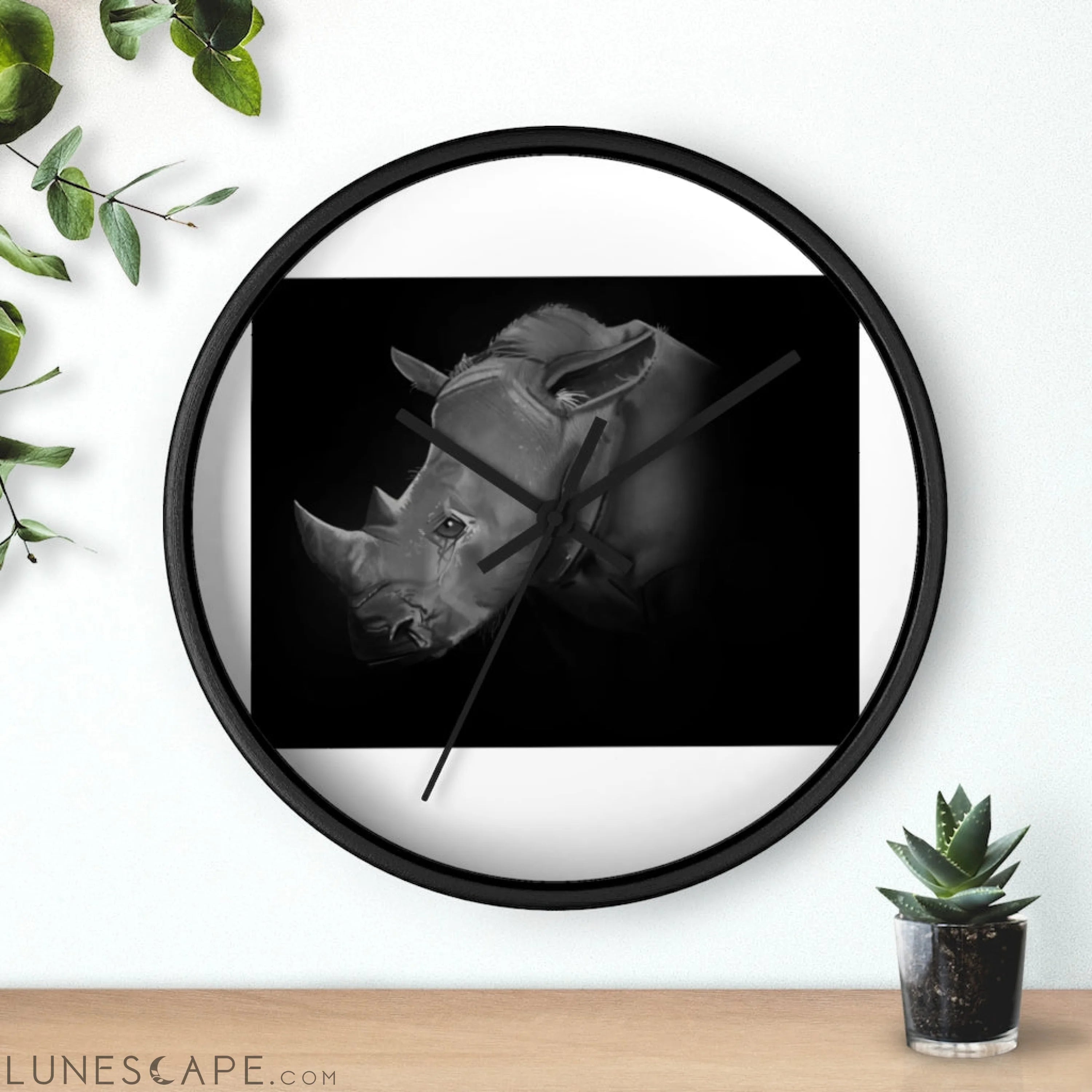 Rhino Wall clock LUNESCAPE