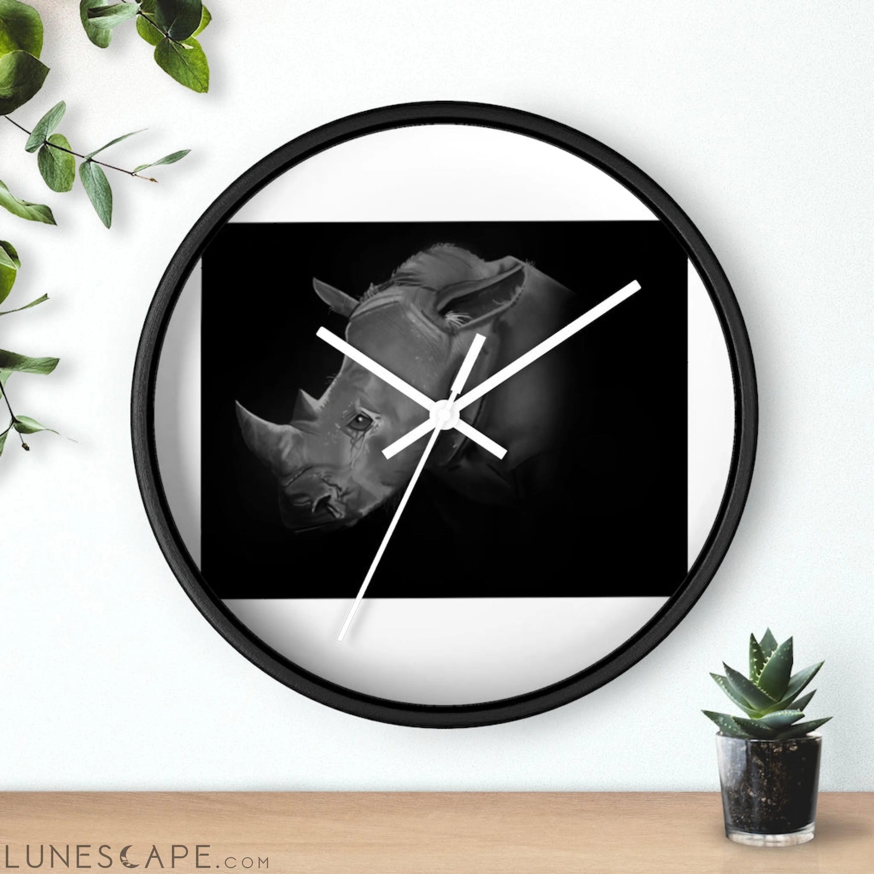 Rhino Wall clock LUNESCAPE
