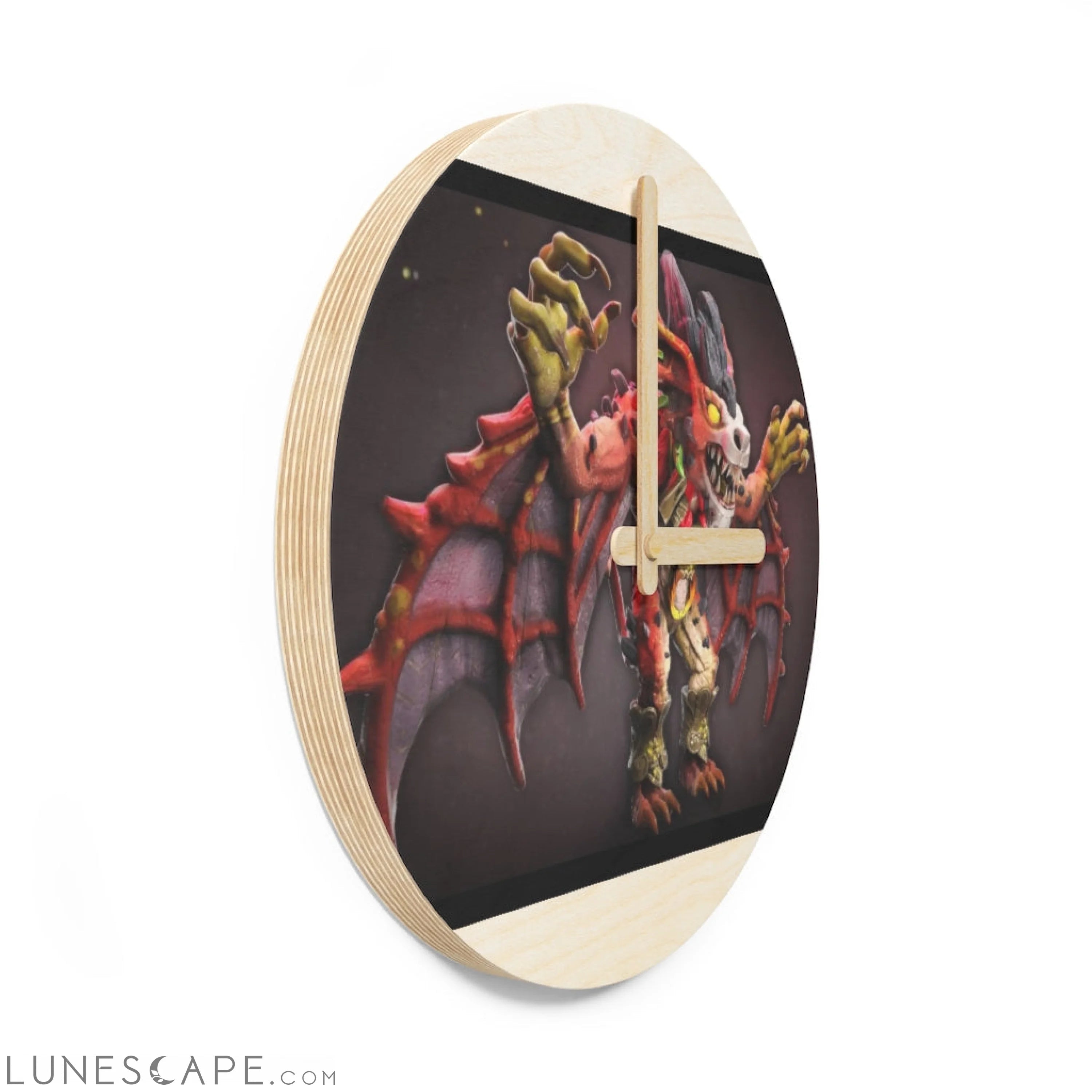 Rock Creature Wooden Wall Clock LUNESCAPE