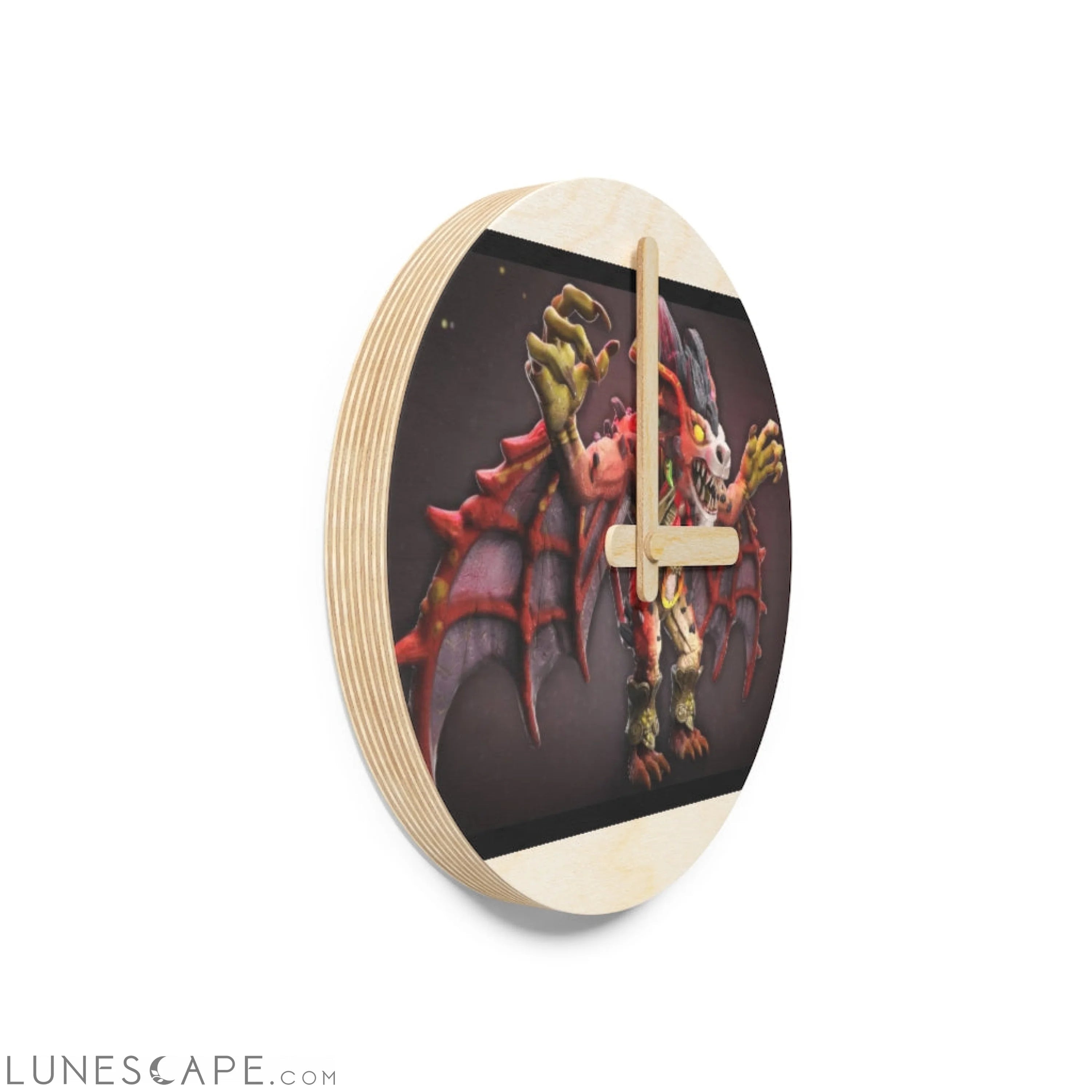 Rock Creature Wooden Wall Clock LUNESCAPE