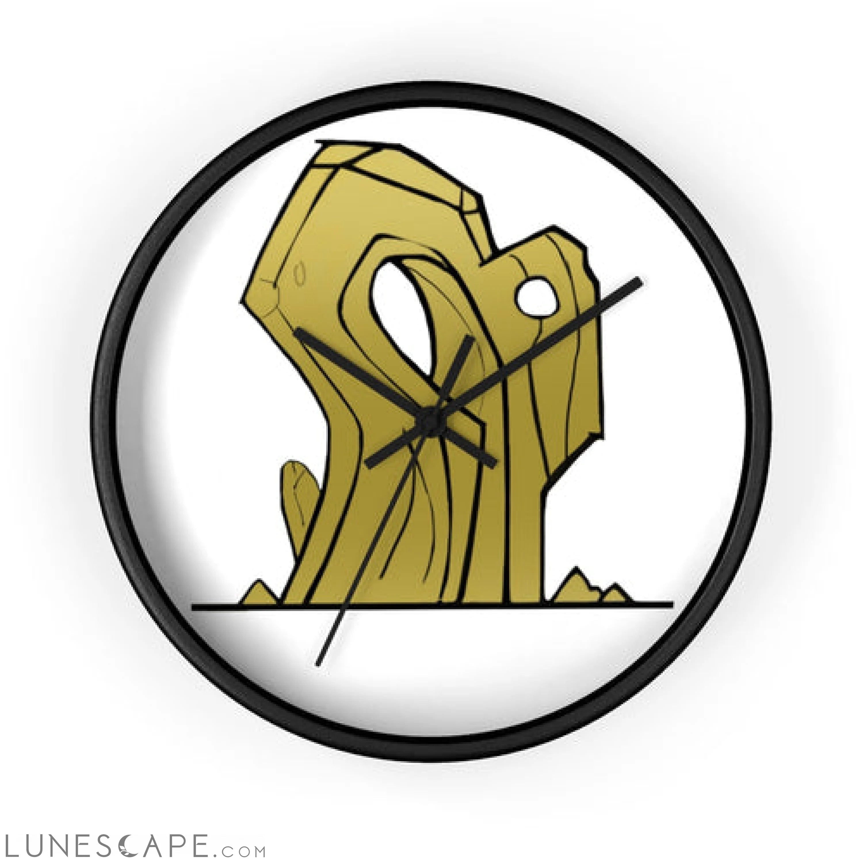 Rock Wall clock LUNESCAPE