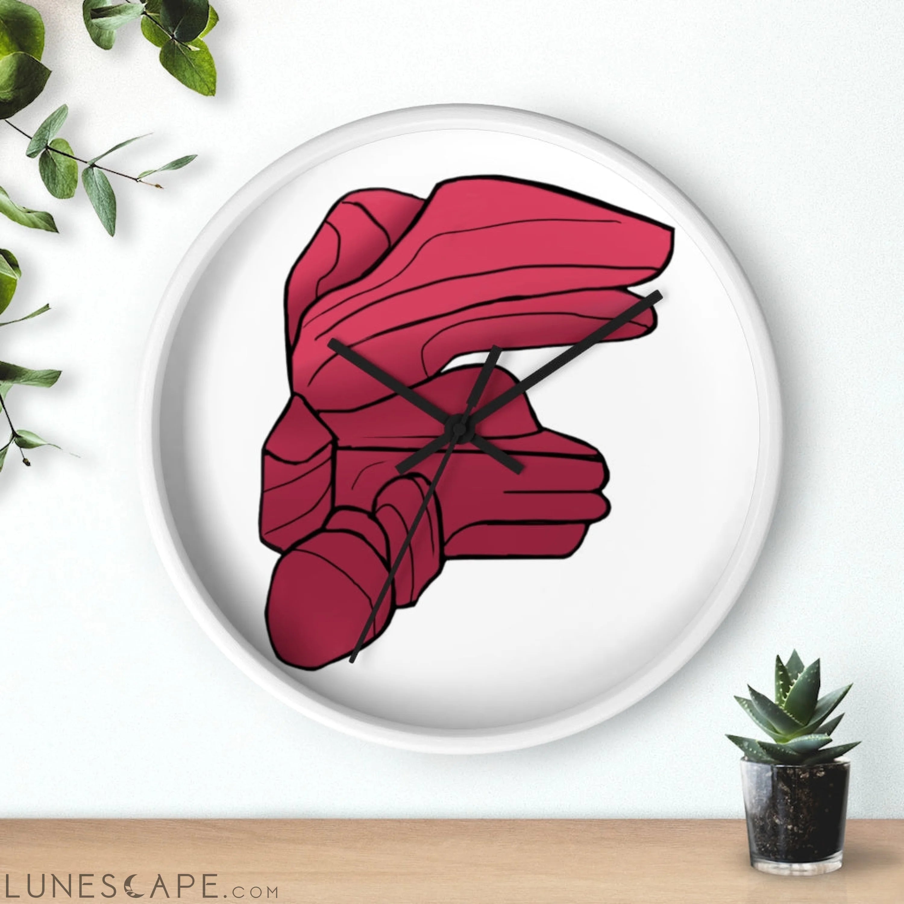 Rock Wall clock LUNESCAPE