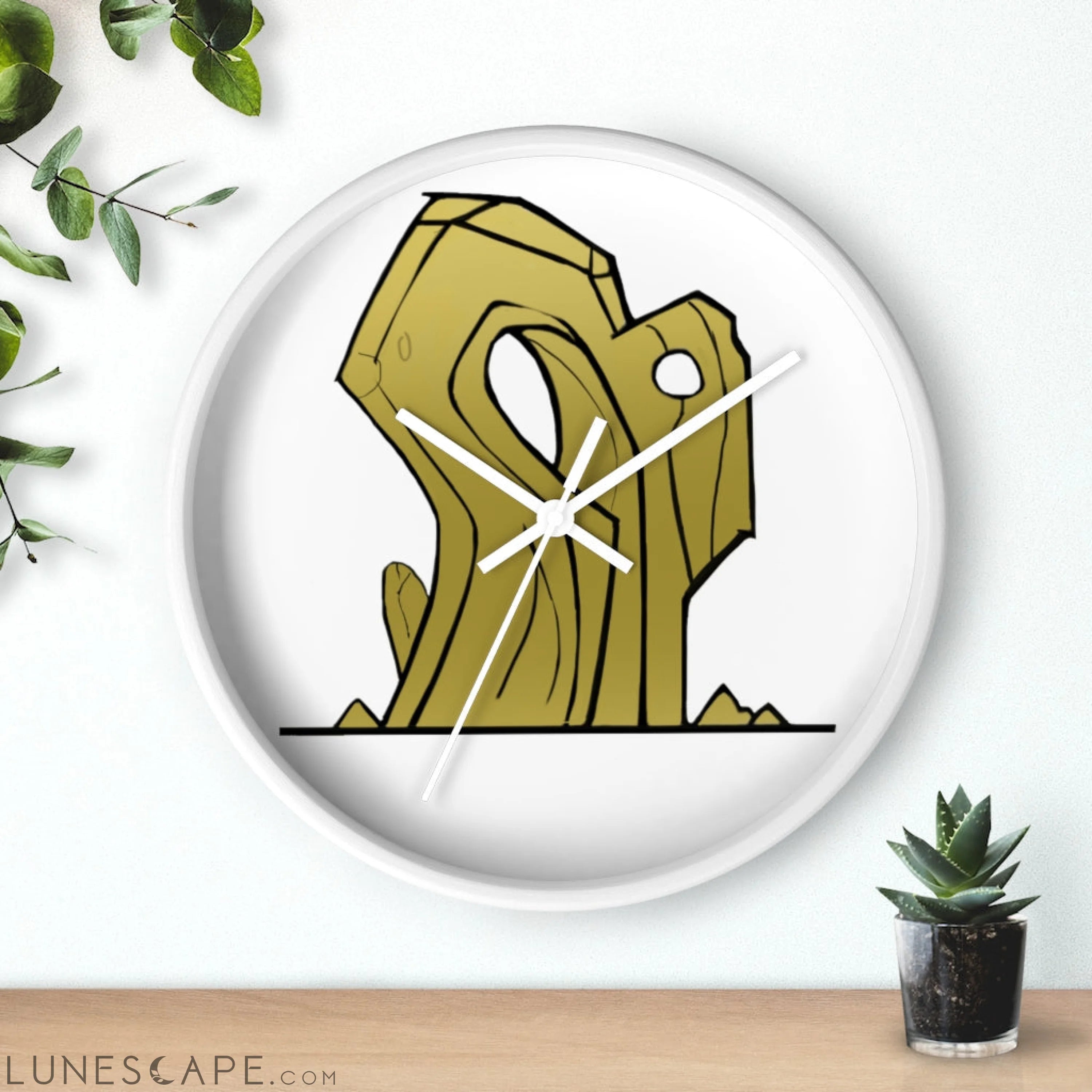 Rock Wall clock LUNESCAPE