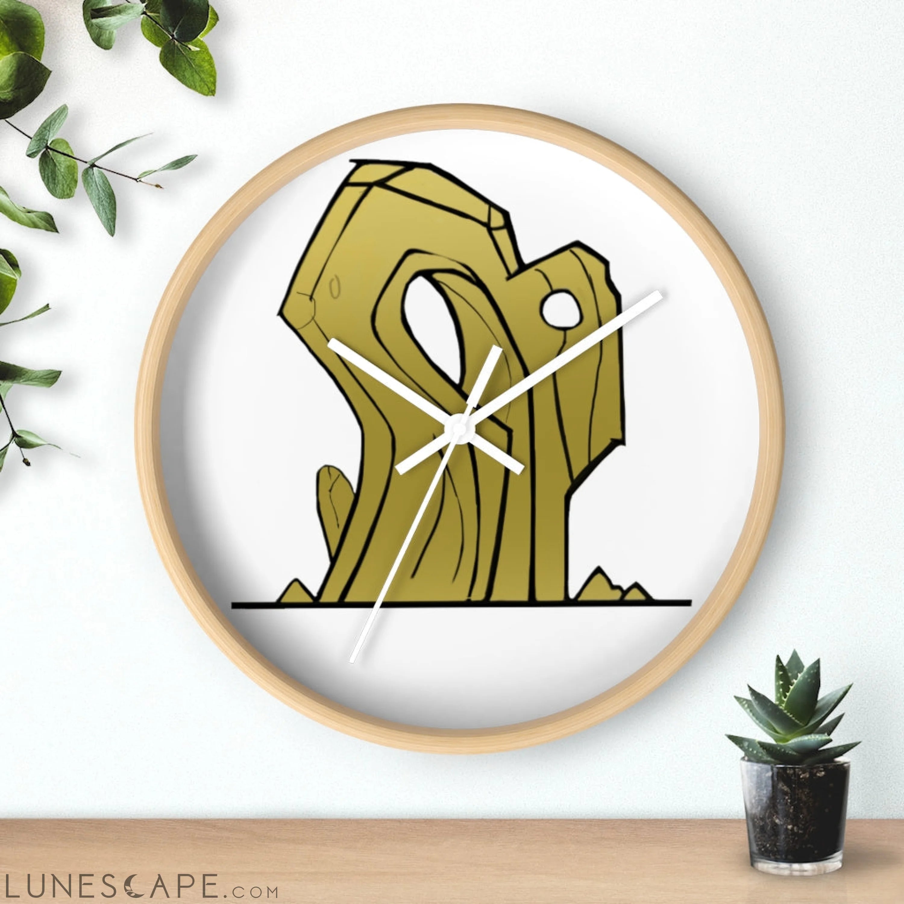 Rock Wall clock LUNESCAPE