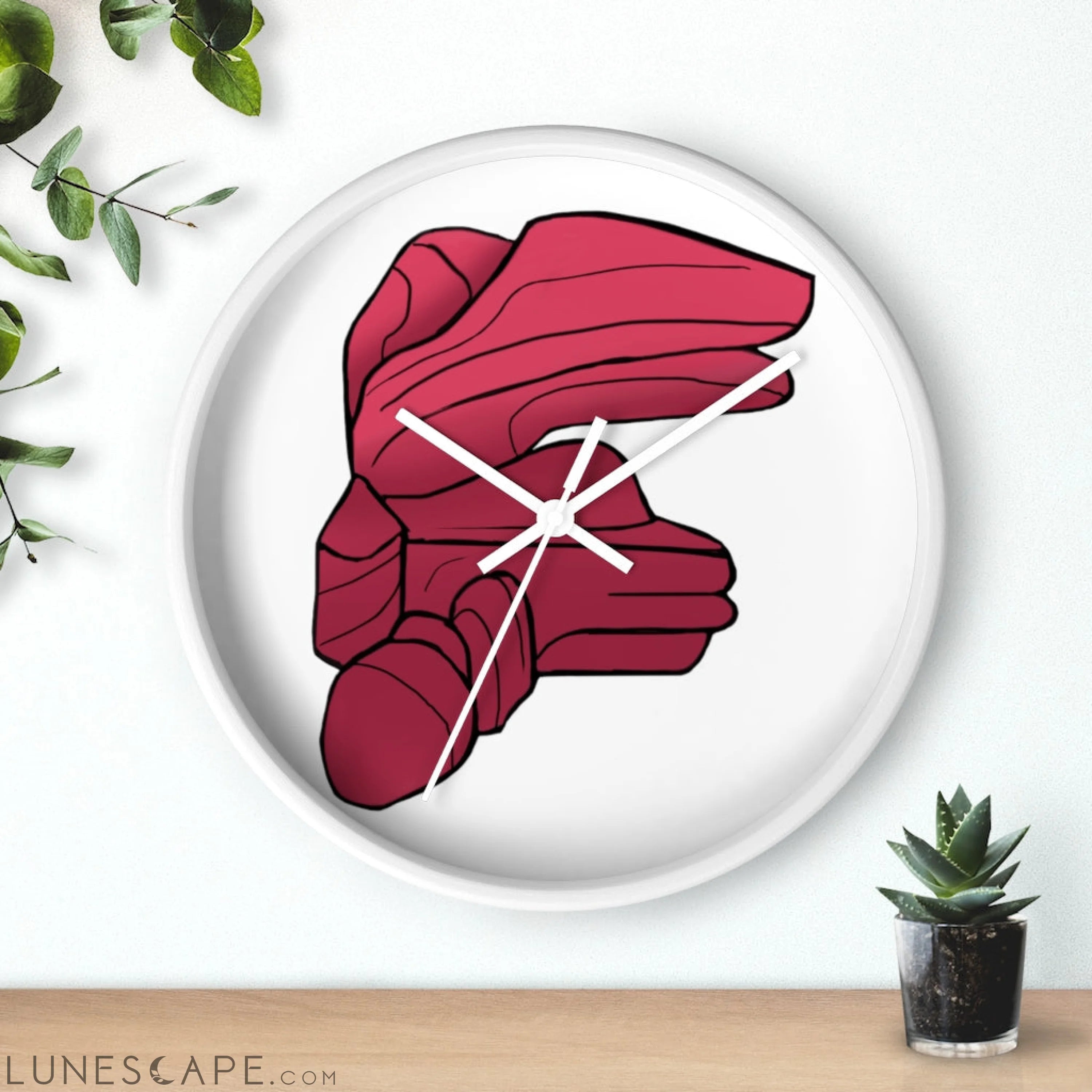 Rock Wall clock LUNESCAPE