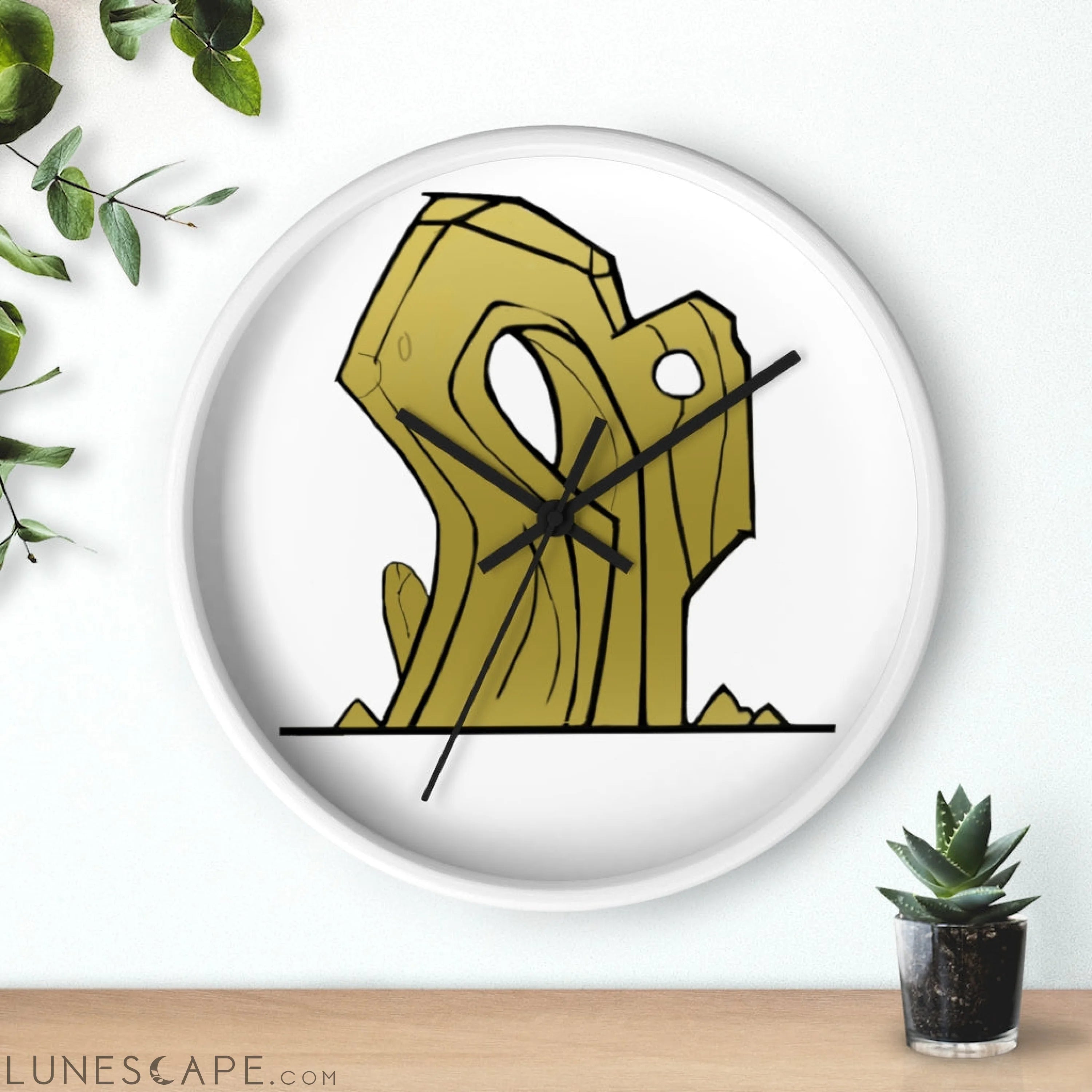 Rock Wall clock LUNESCAPE