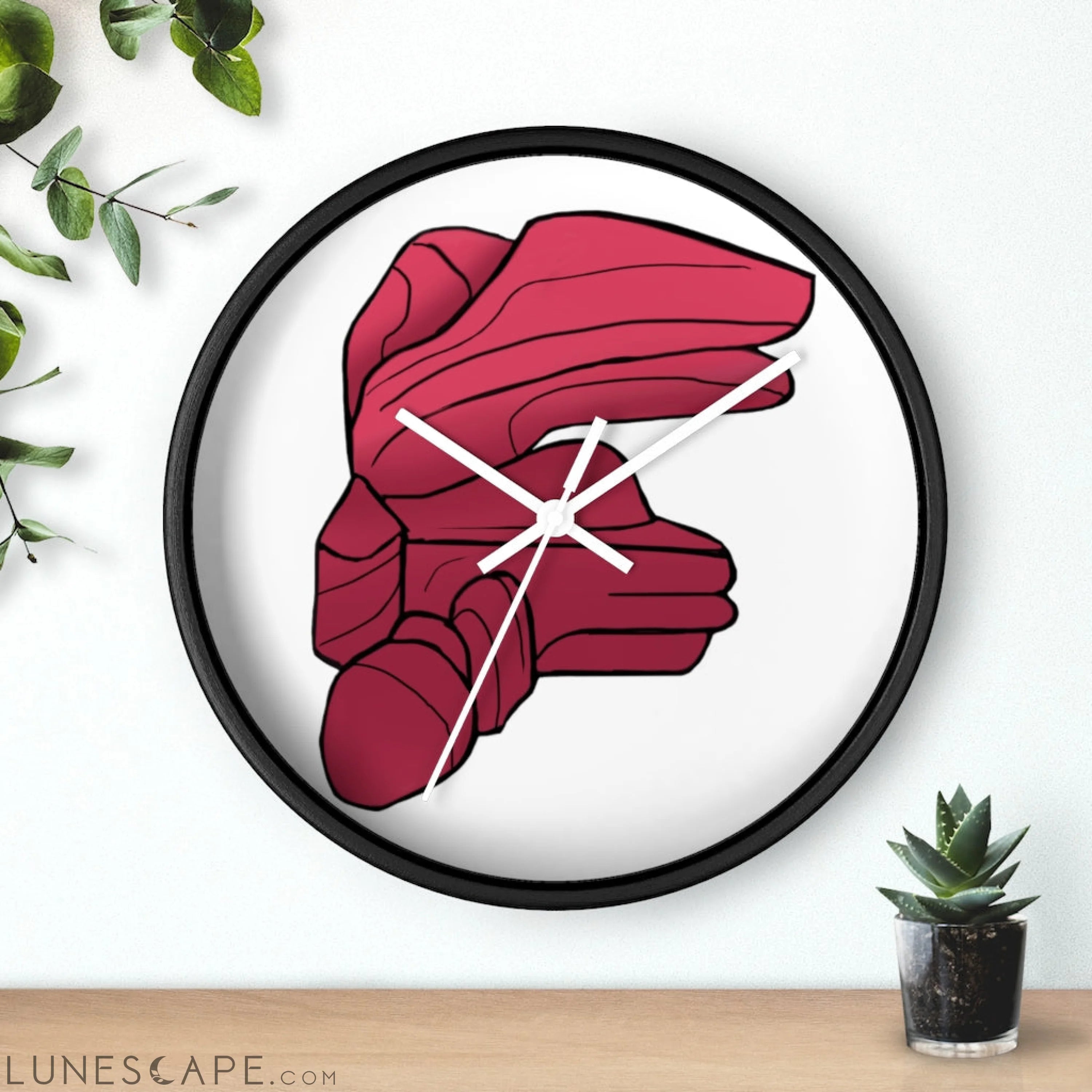 Rock Wall clock LUNESCAPE