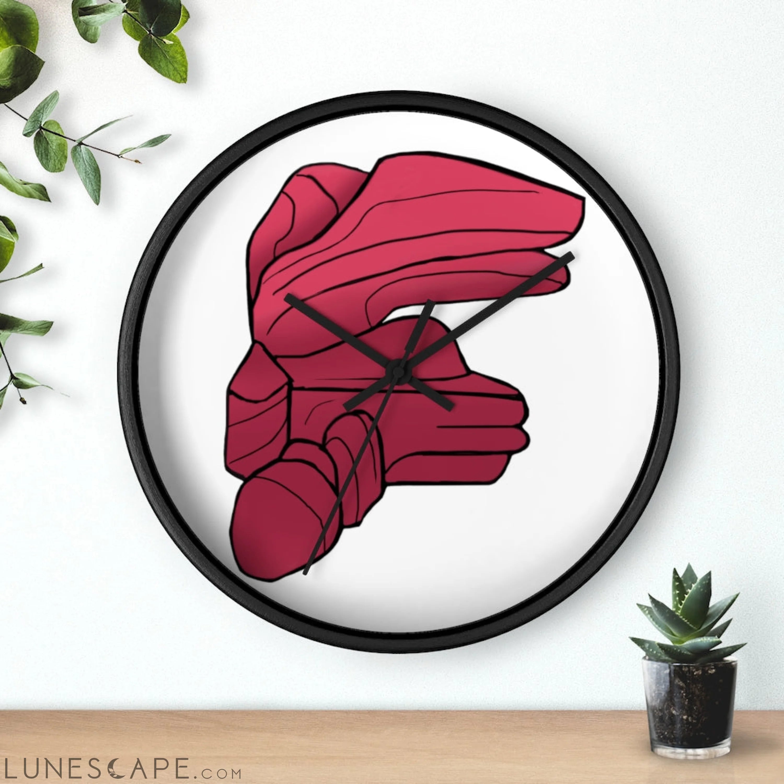 Rock Wall clock LUNESCAPE