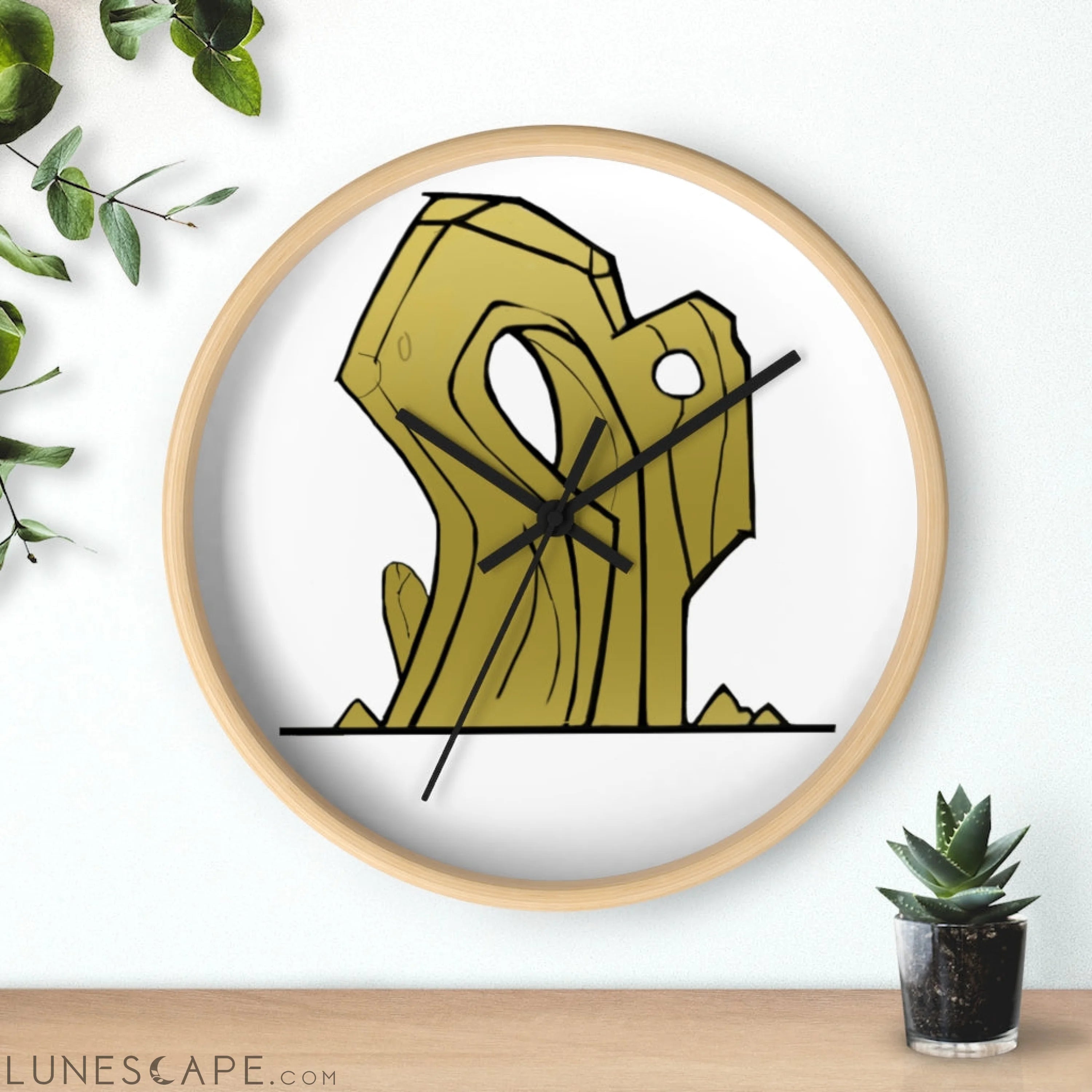 Rock Wall clock LUNESCAPE
