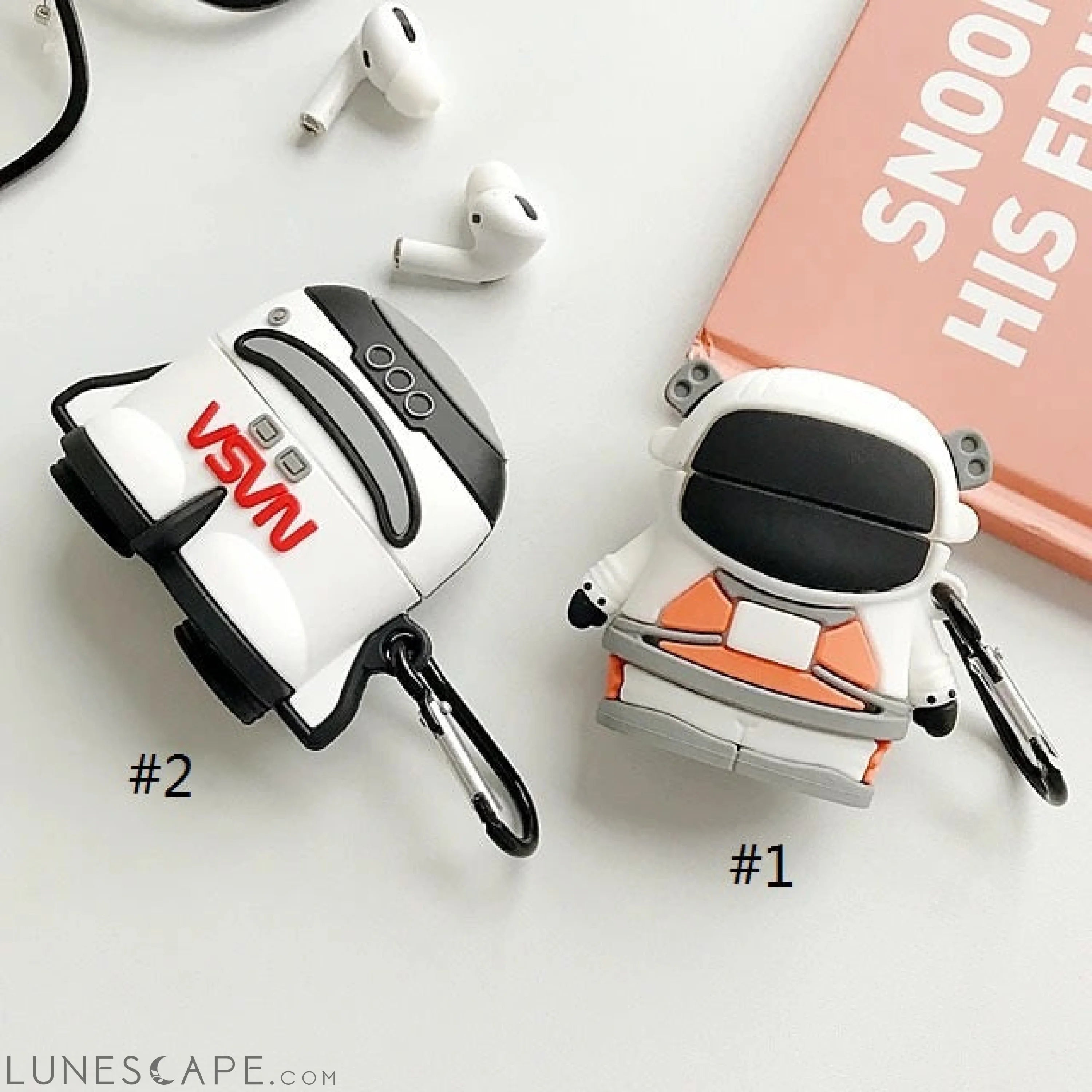 Rocket Astronaut Cute Headphone Case Hard LUNESCAPE