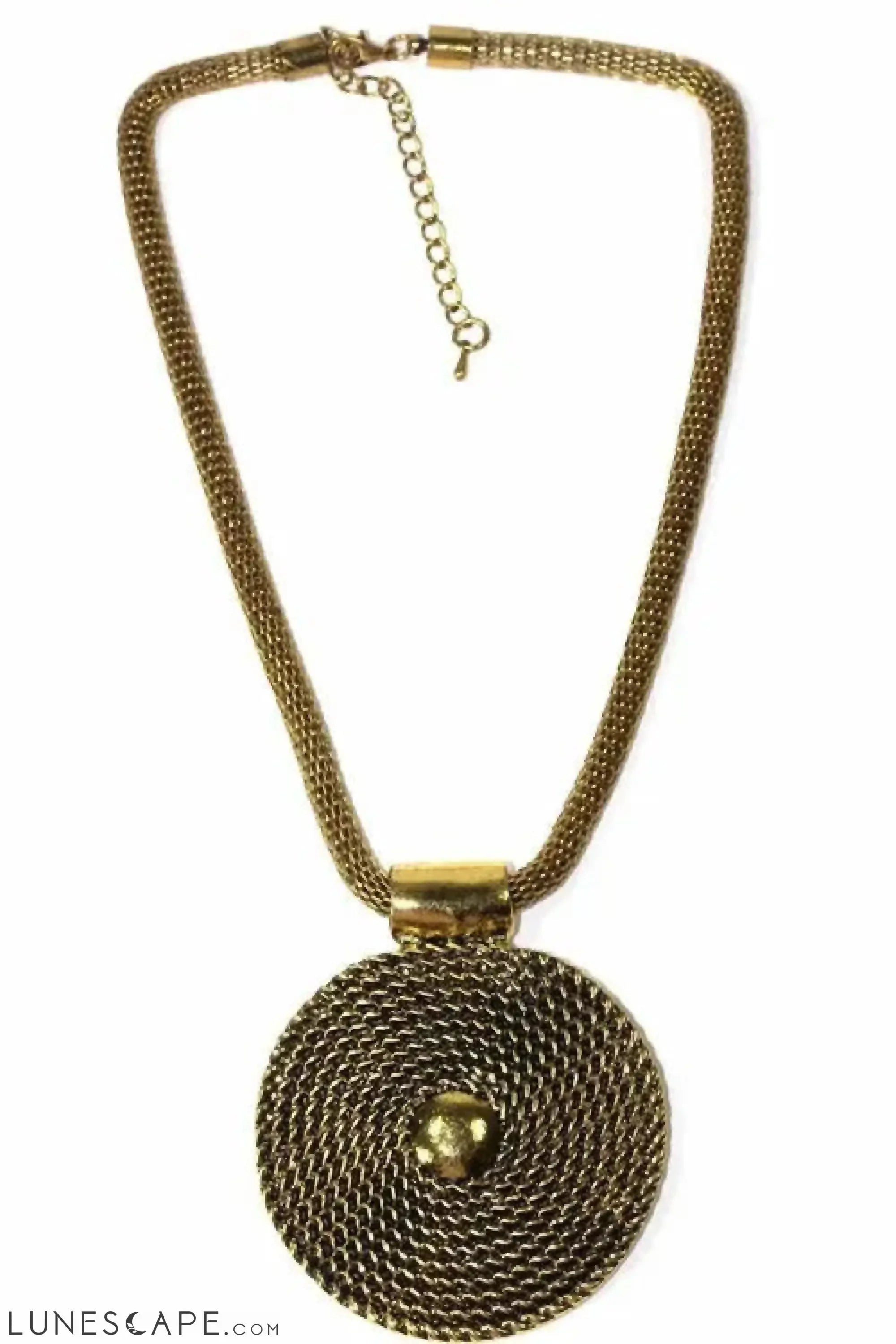 Rope Medallion Necklace & Earring Set LUNESCAPE