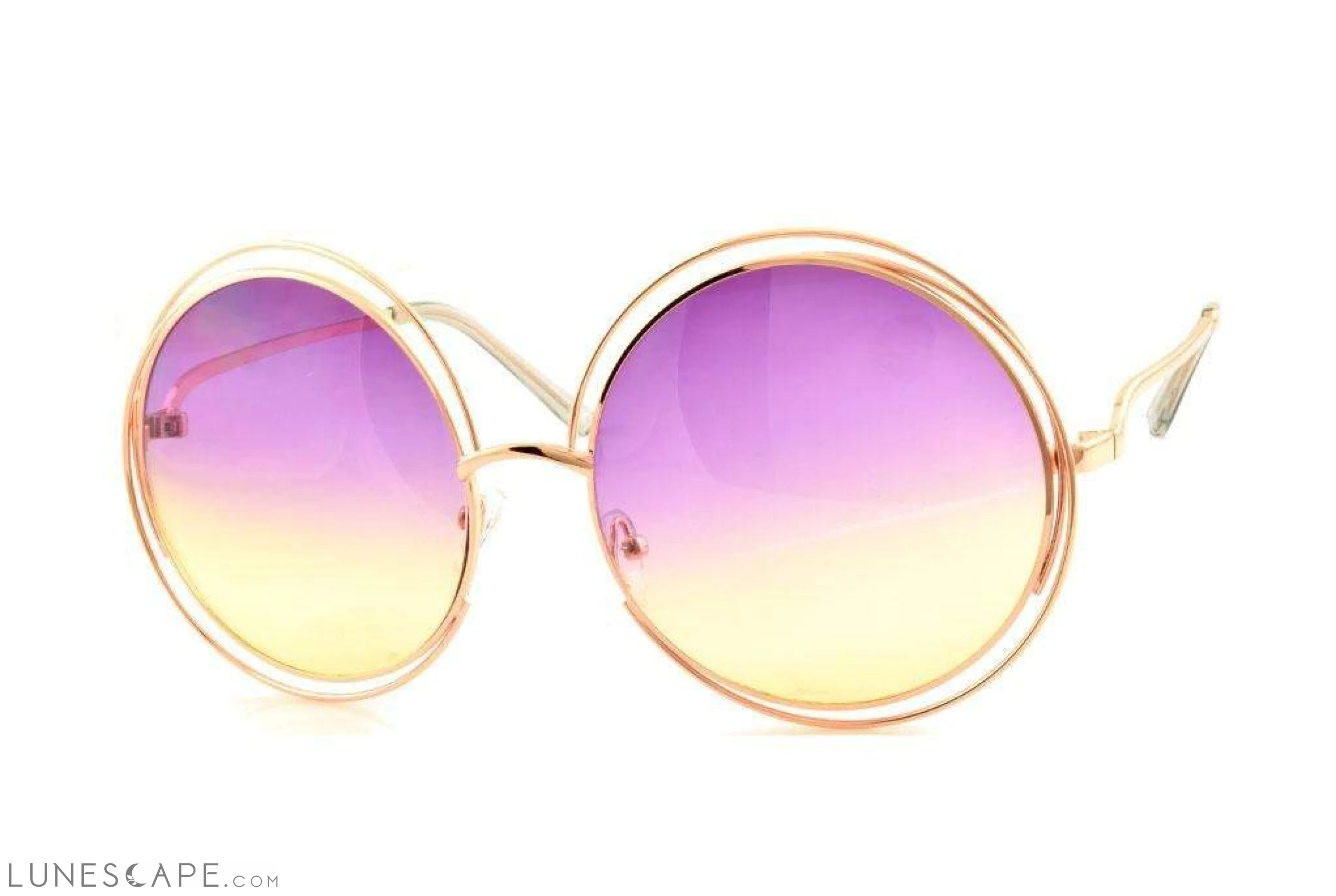 Round Rainbow Sunglasses LUNESCAPE