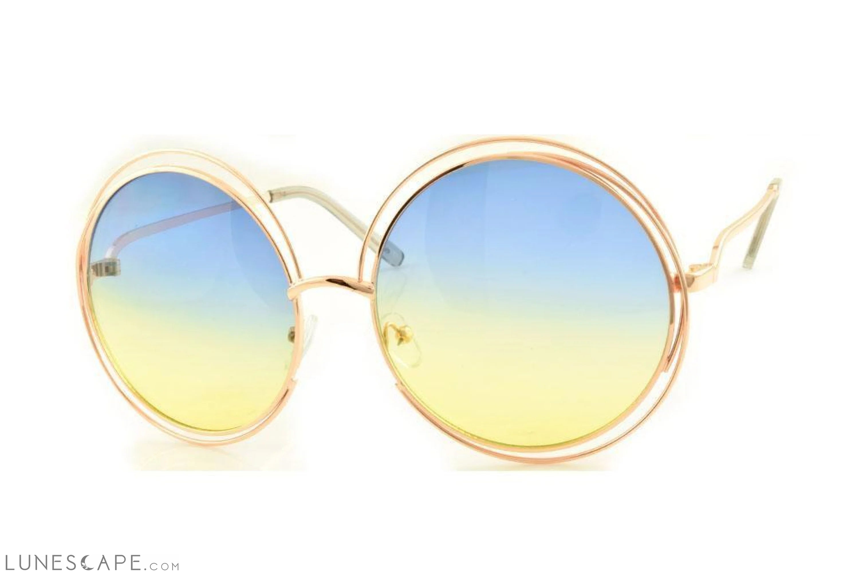 Round Rainbow Sunglasses LUNESCAPE