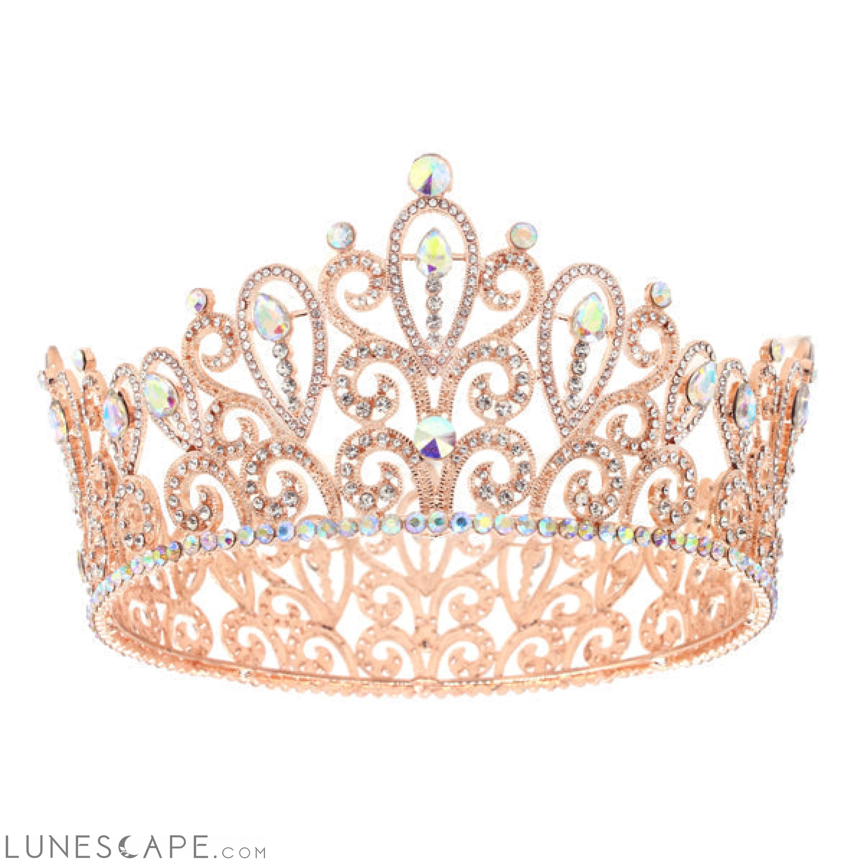 Royal Elegance Rhinestone Tiara LUNESCAPE