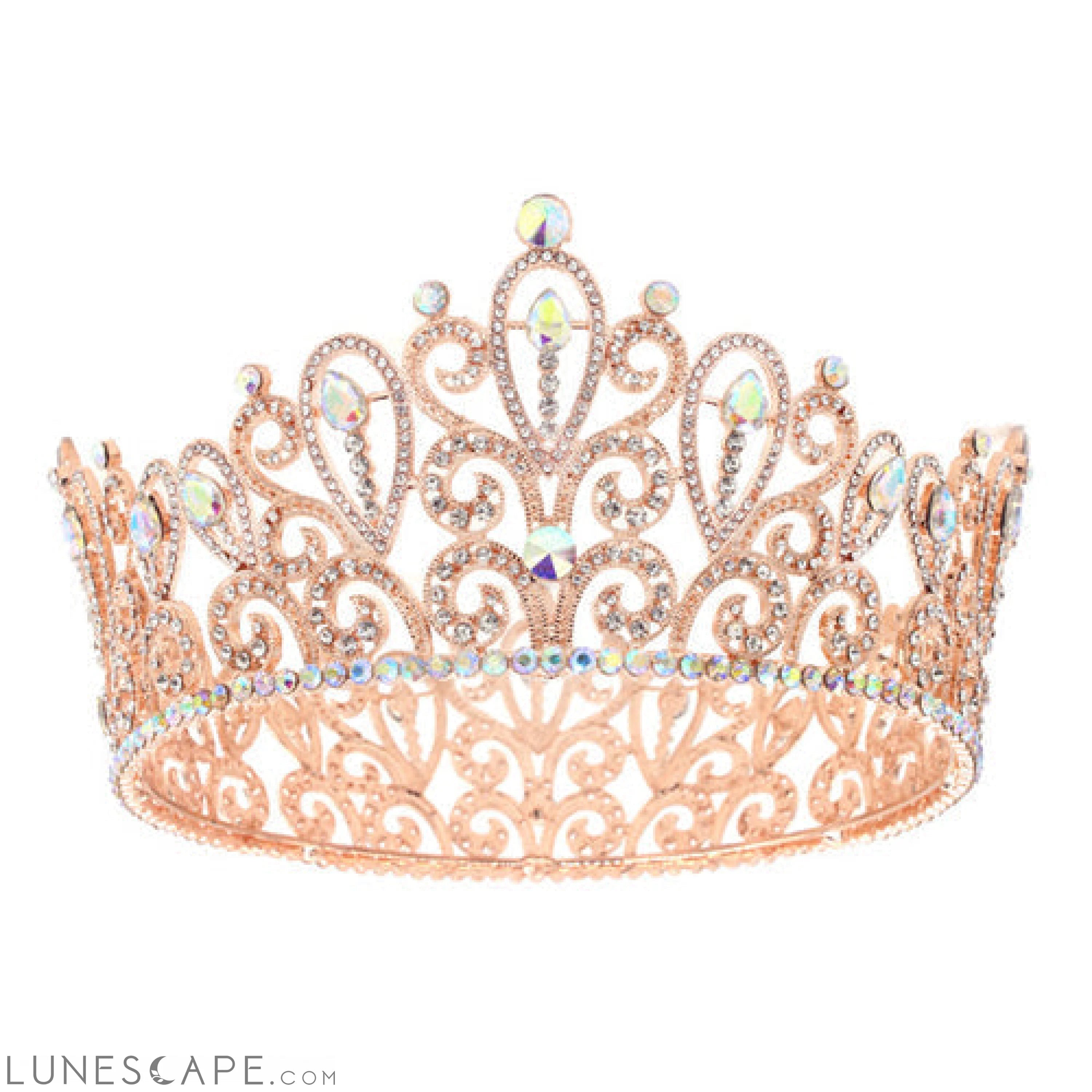 Royal Elegance Rhinestone Tiara LUNESCAPE