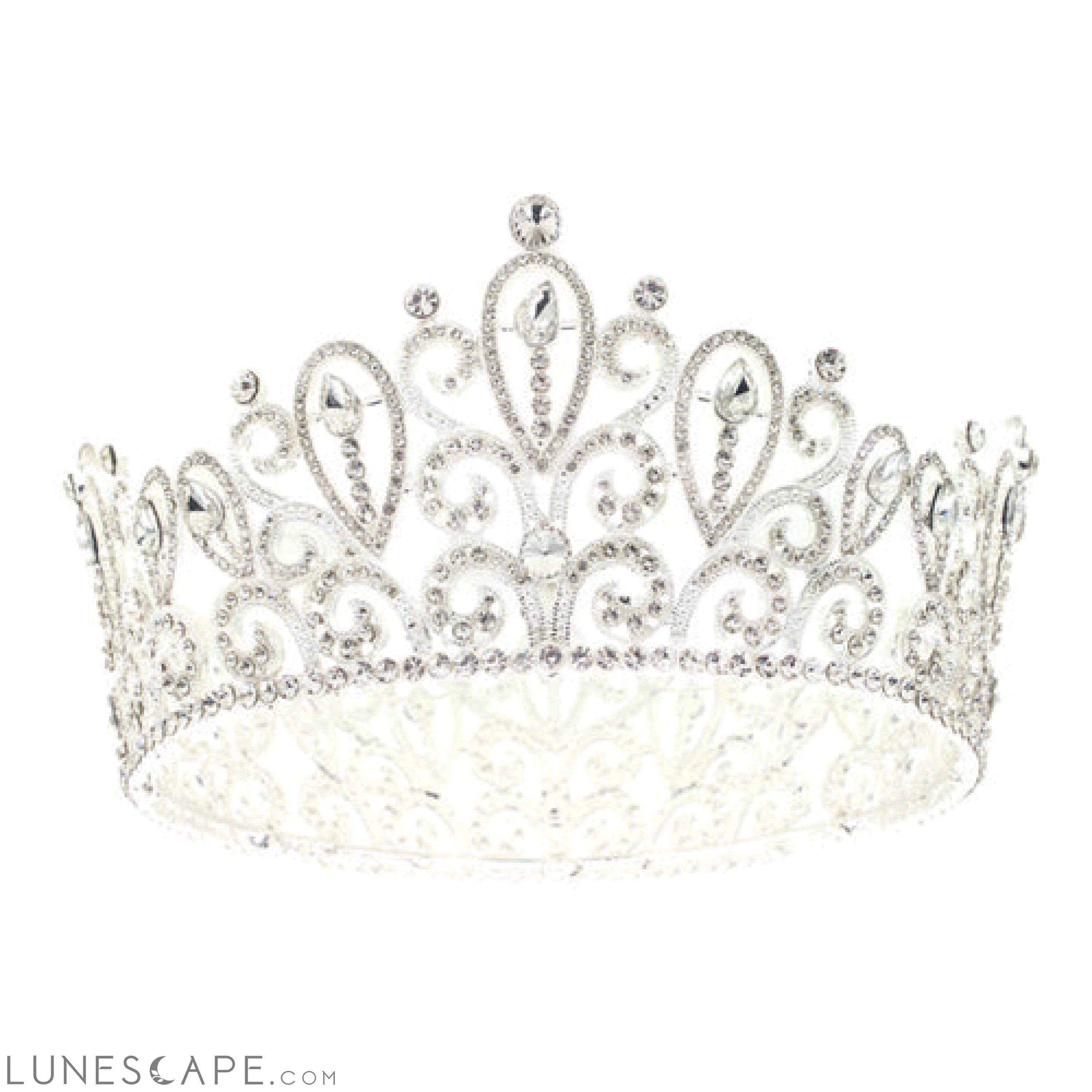Royal Elegance Rhinestone Tiara LUNESCAPE