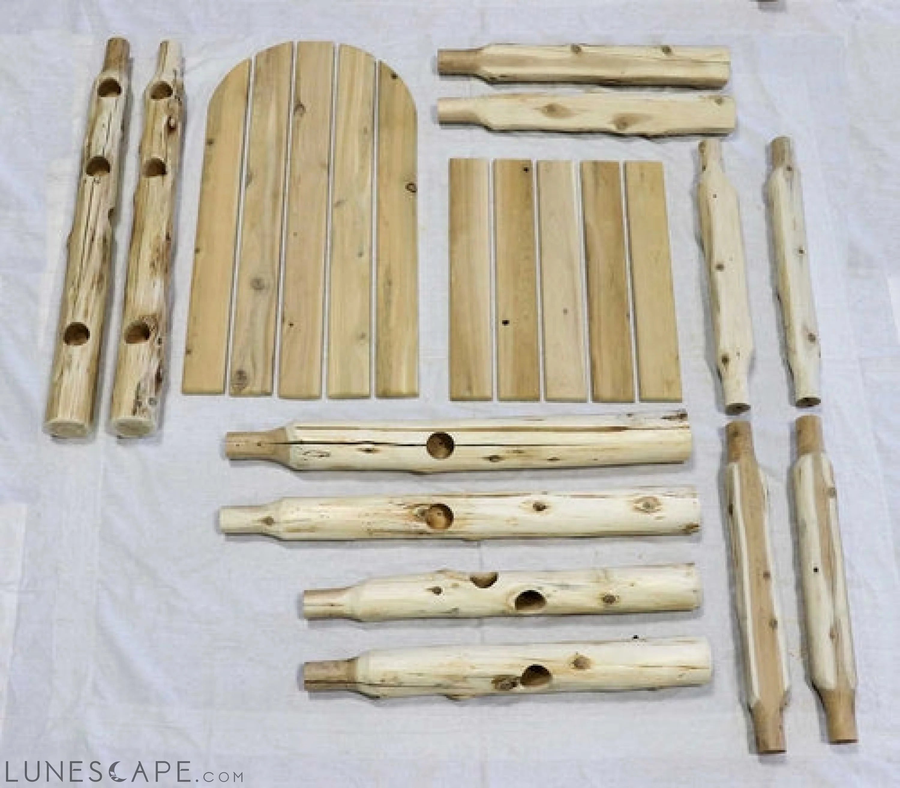 Rustic and Natural Cedar Adirondack Chair LUNESCAPE