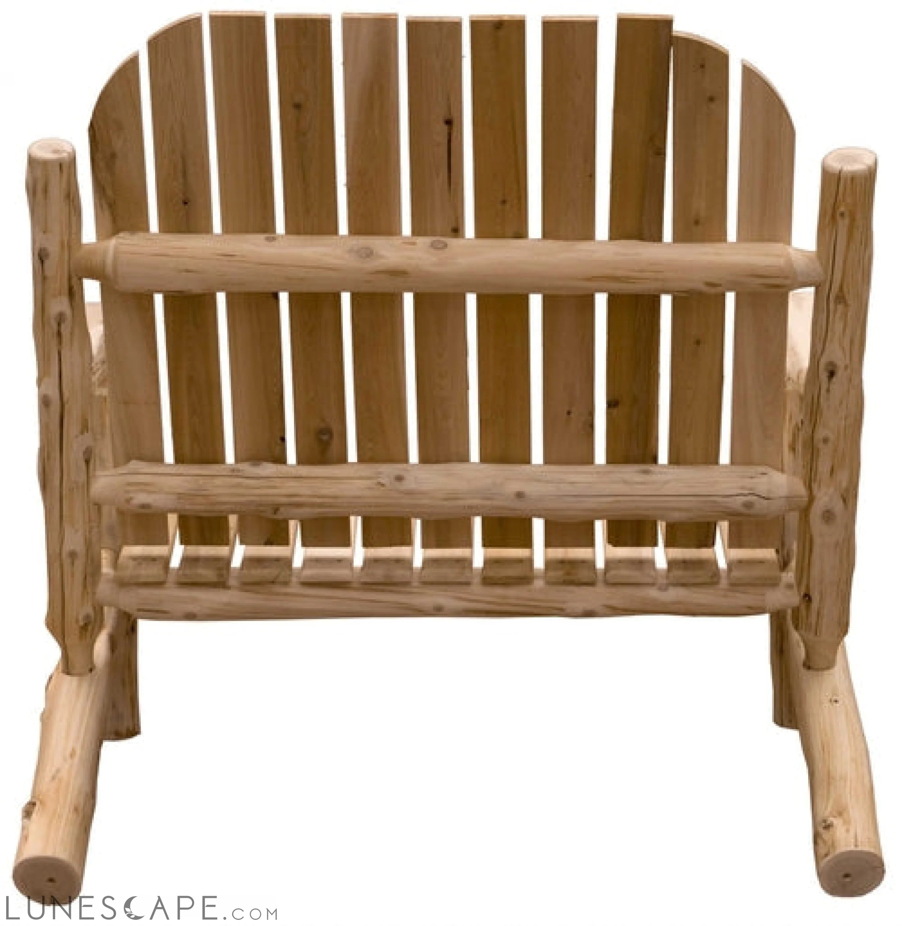 Rustic and Natural Cedar Two - Person Adirondack Chair LUNESCAPE