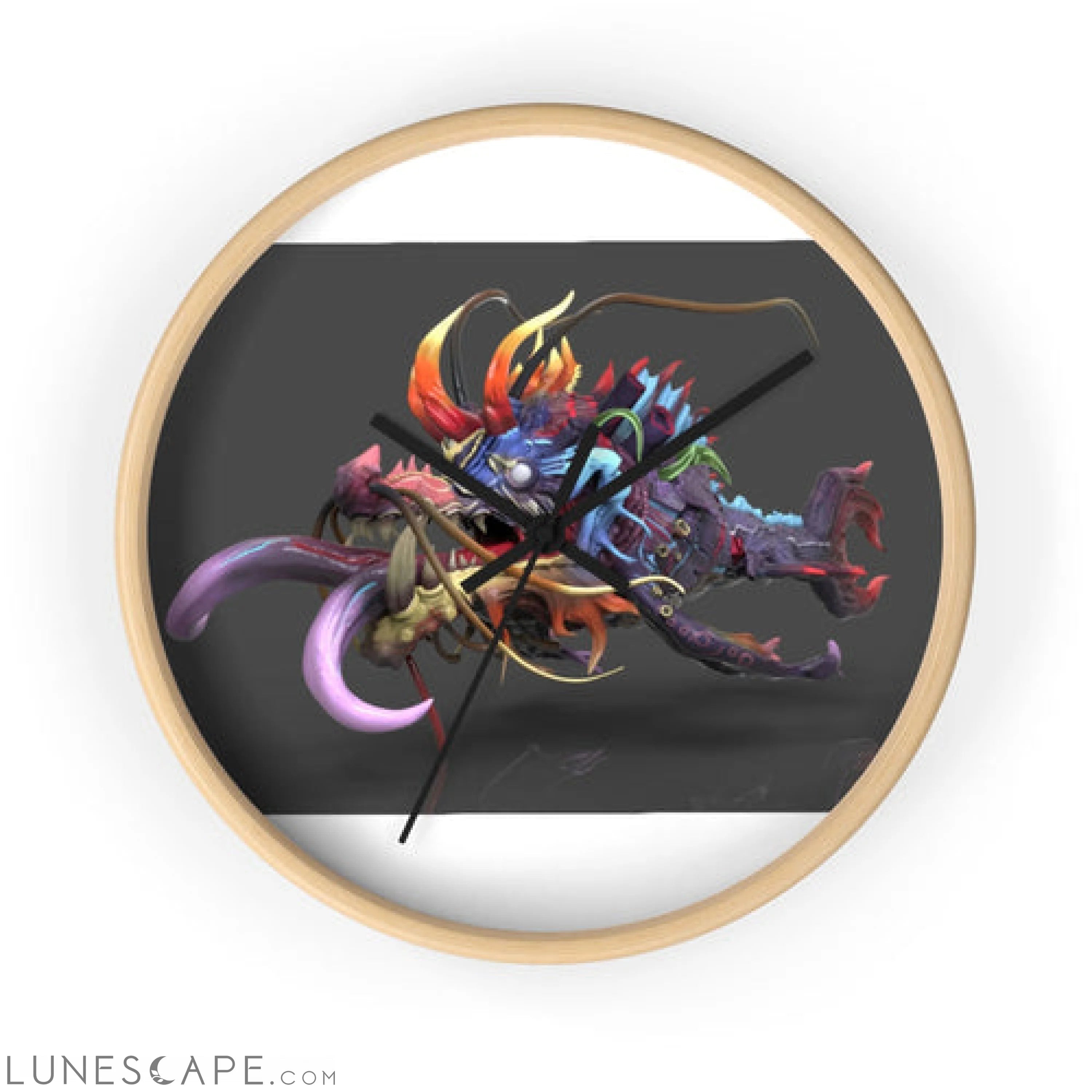 Ryuuk the Fish Dragon God Wall clock LUNESCAPE