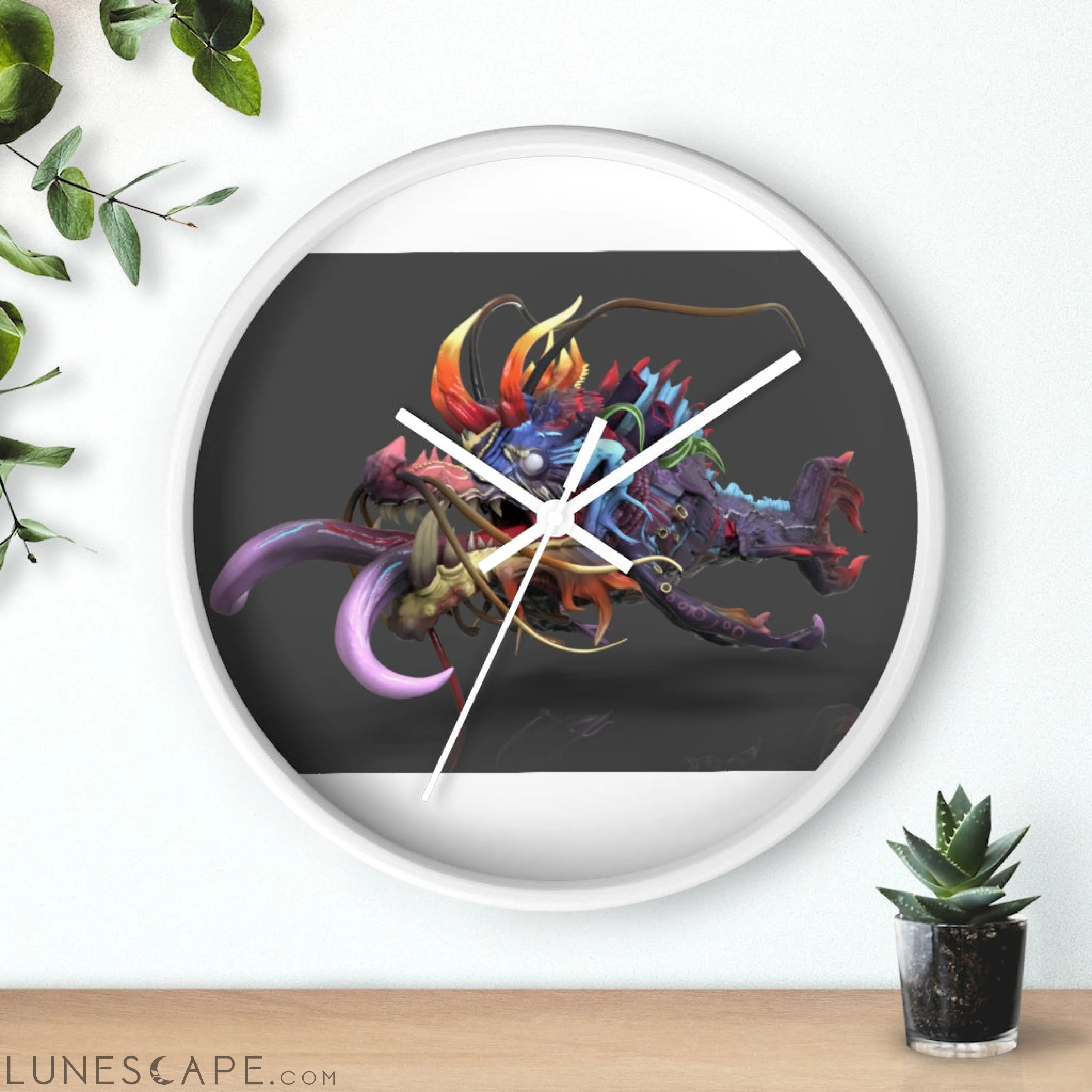 Ryuuk the Fish Dragon God Wall clock LUNESCAPE